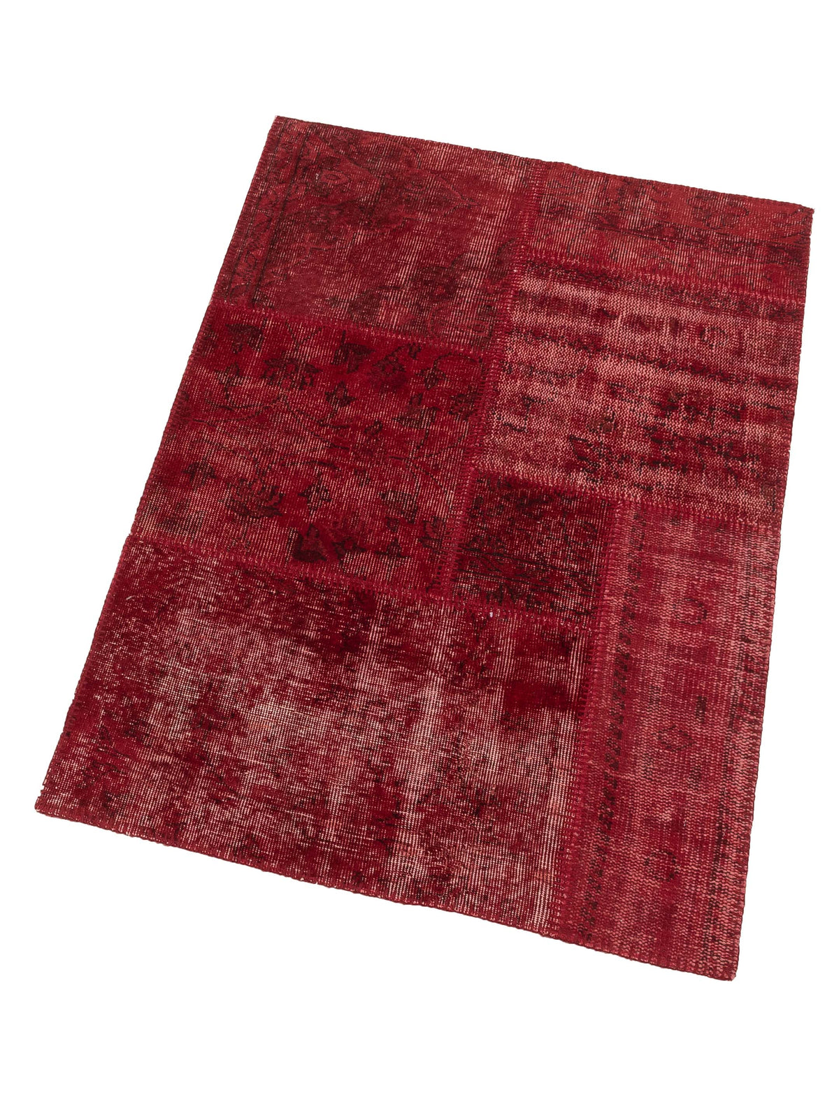 Turkish Vestige Patchwork 131042 Red 3.3x4.11 Hand Knotted Rug