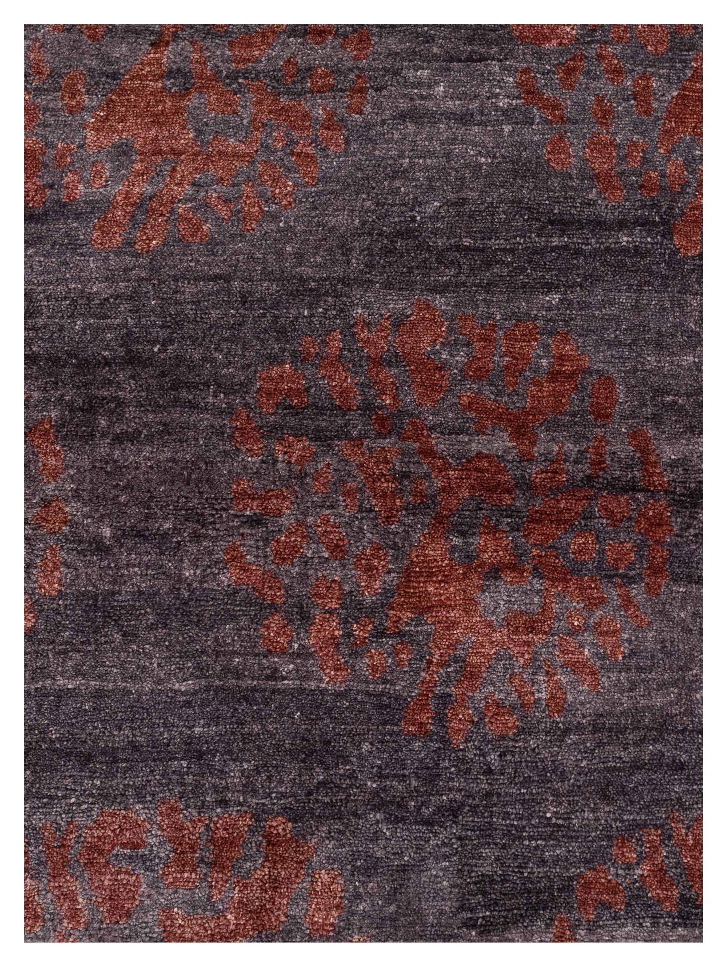 Tibetino 119750 Charcoal Red 8.2x9.11 Hand Knotted Rug