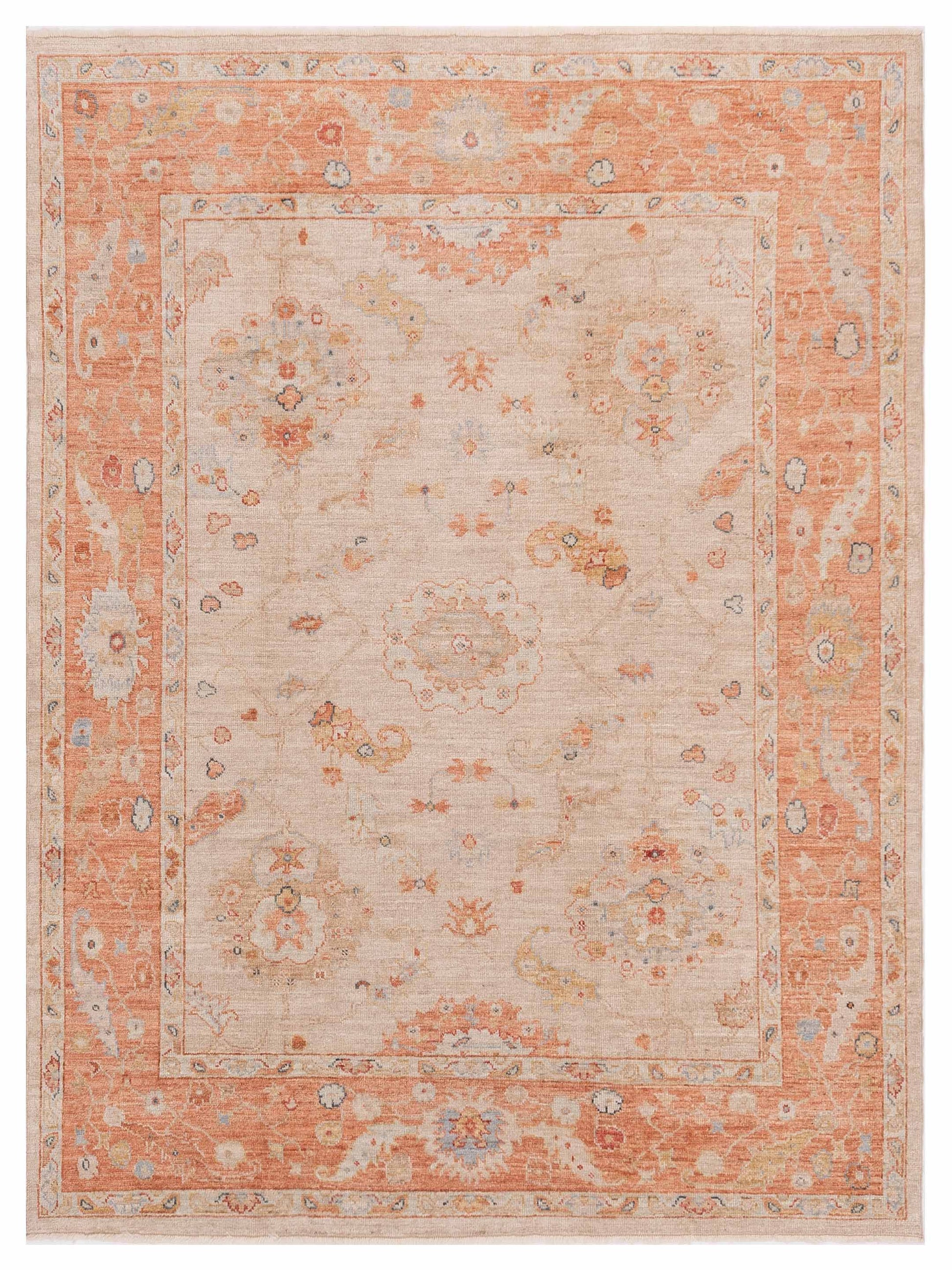 Anadol Angora Oushak  Ivory Rust Traditional