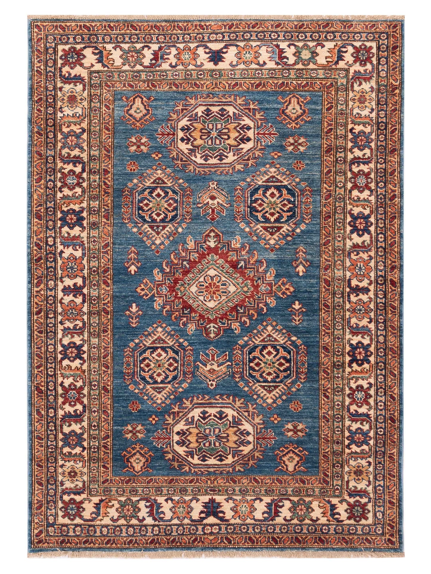 Nomad Super Kazak  Blue Ivory Tribal