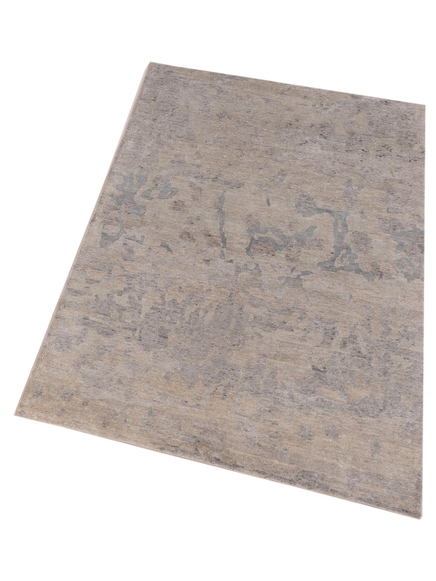 Tibetino 122595 Silver Gray 3.11x5.11 Hand Knotted Rug