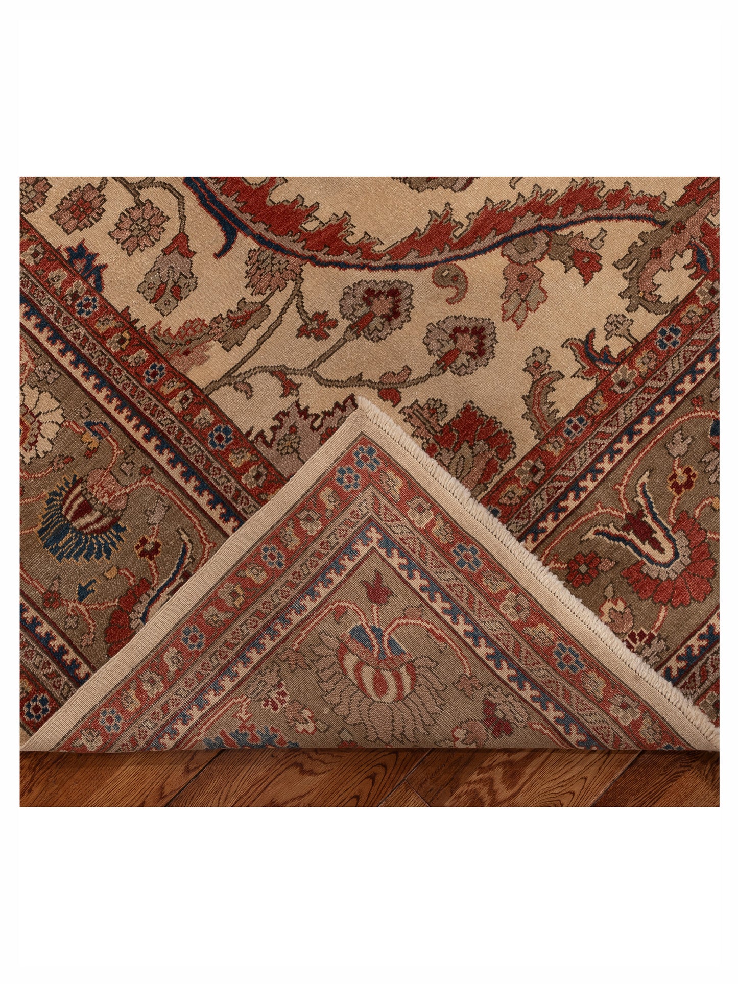 Antique Loom 148330 Ivory Green 10.2x13 Hand Knotted Rug