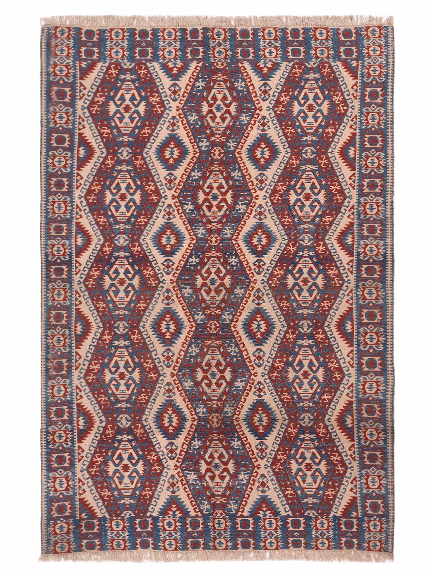 Pasha Kilim  Blue Red Tribal