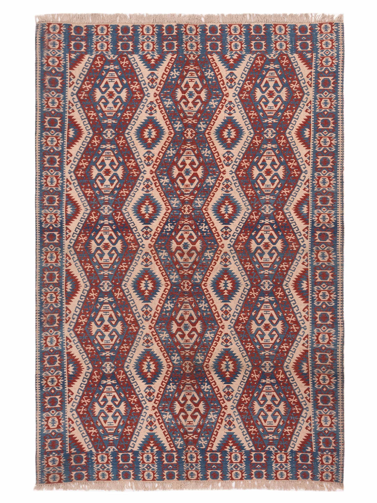 Pasha Kilim  Blue Red Tribal