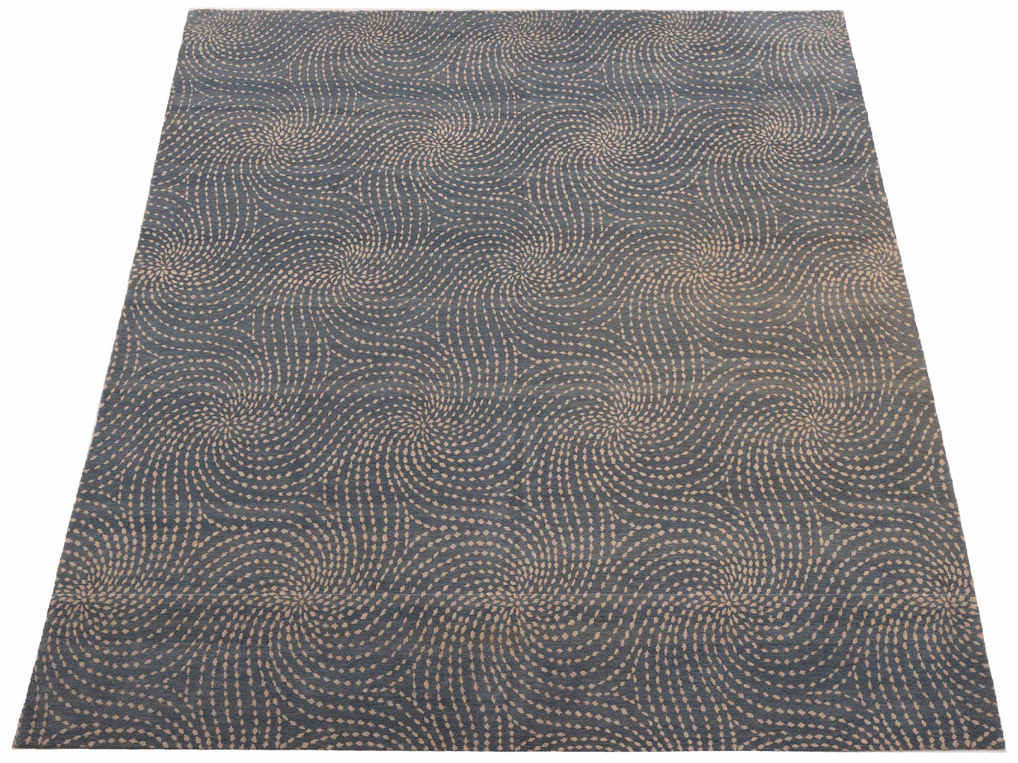 Nepalese 104157 Blue Gray 9x12 Hand Knotted Rug
