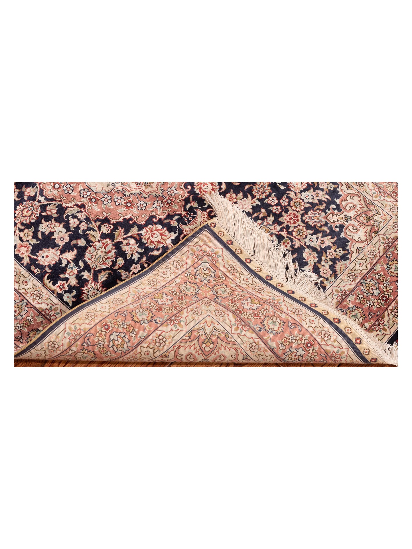 Pure Silk 125283 Navy Plum 2.7x4 Hand Knotted Rug