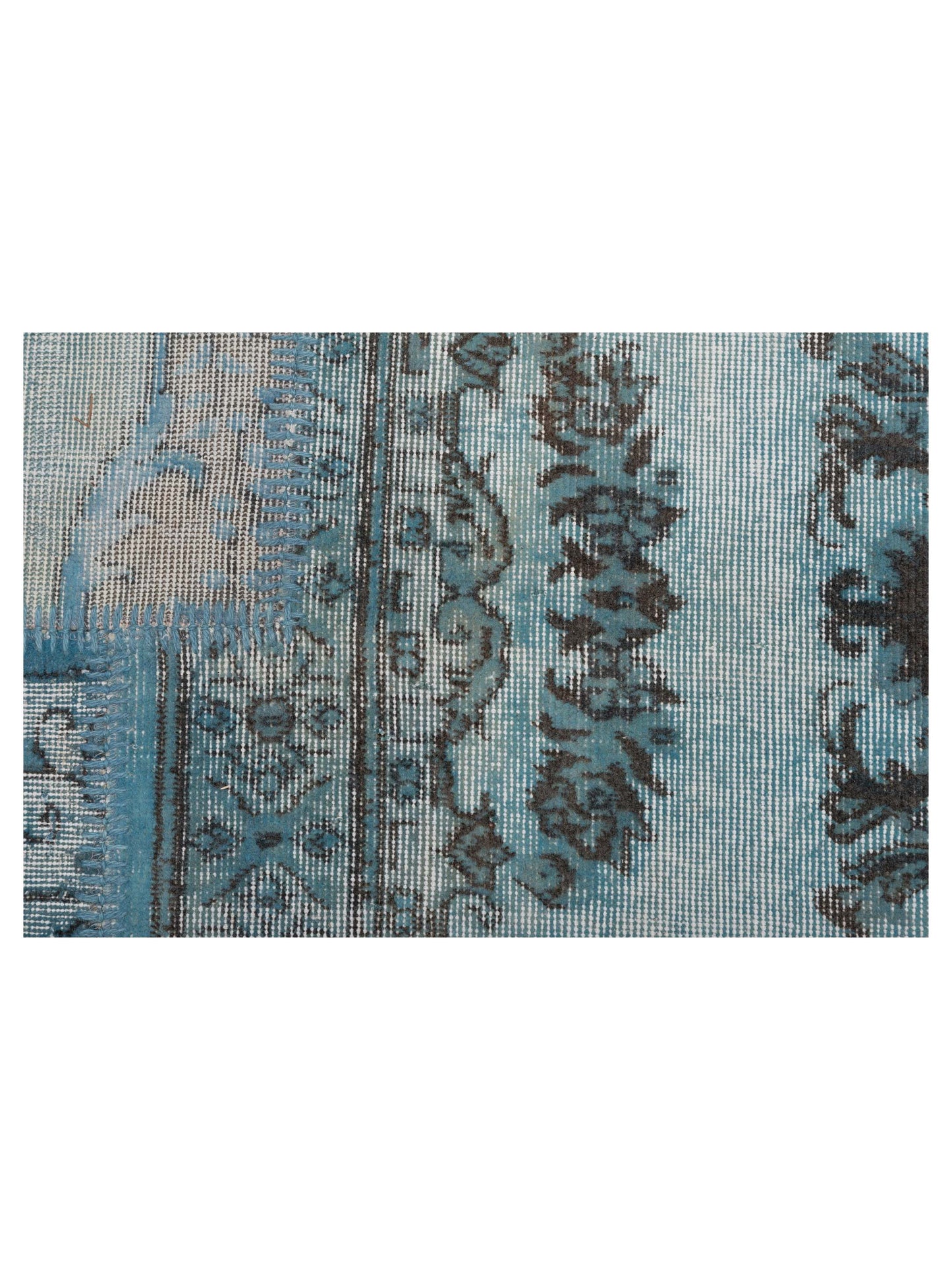 Turkish Vestige Patchwork 146032 Blue 10.1x13.11 Hand Knotted Rug