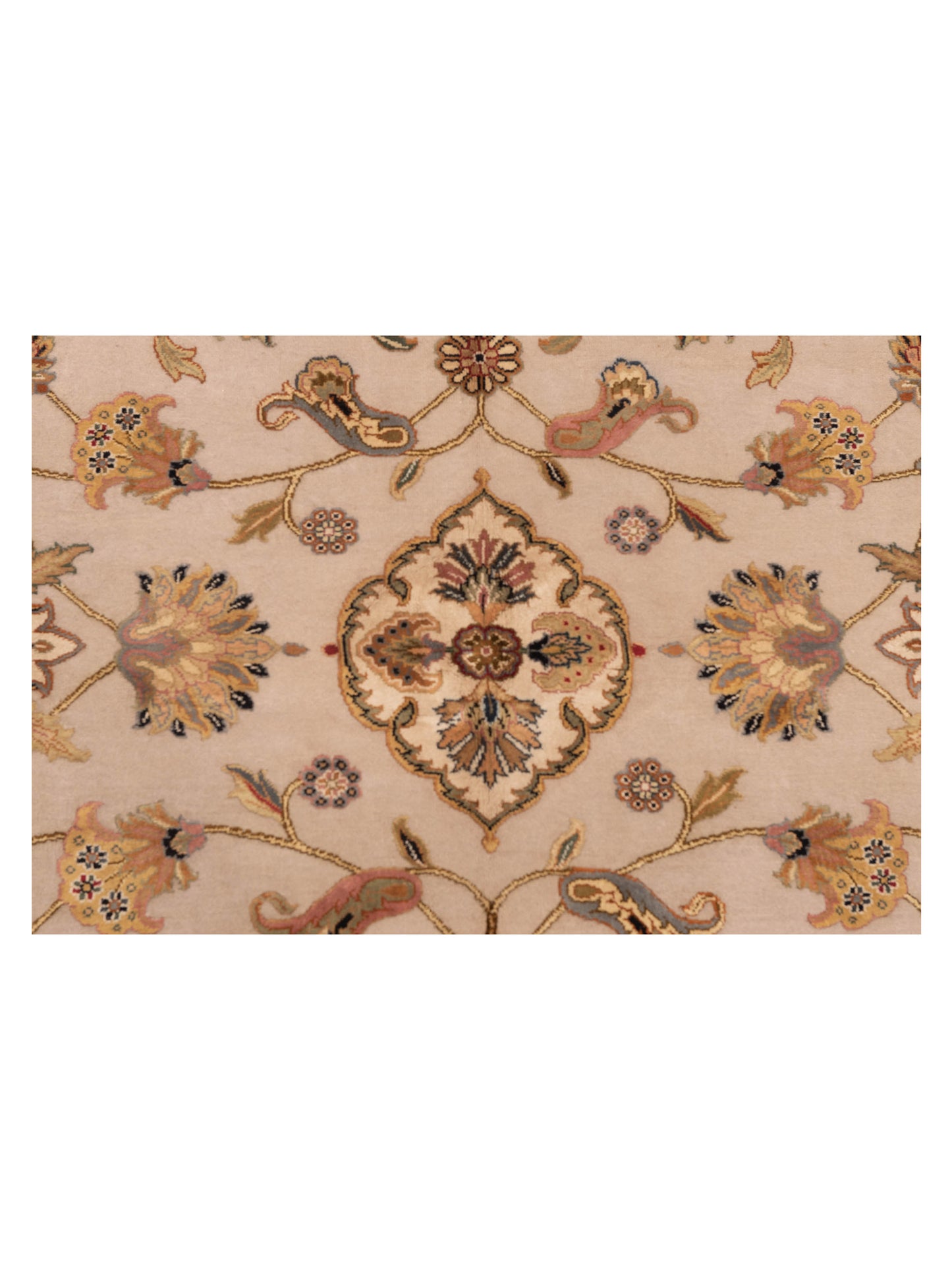Imperial Silk 127204 Ivory Red 6x9.3 Hand Knotted Rug