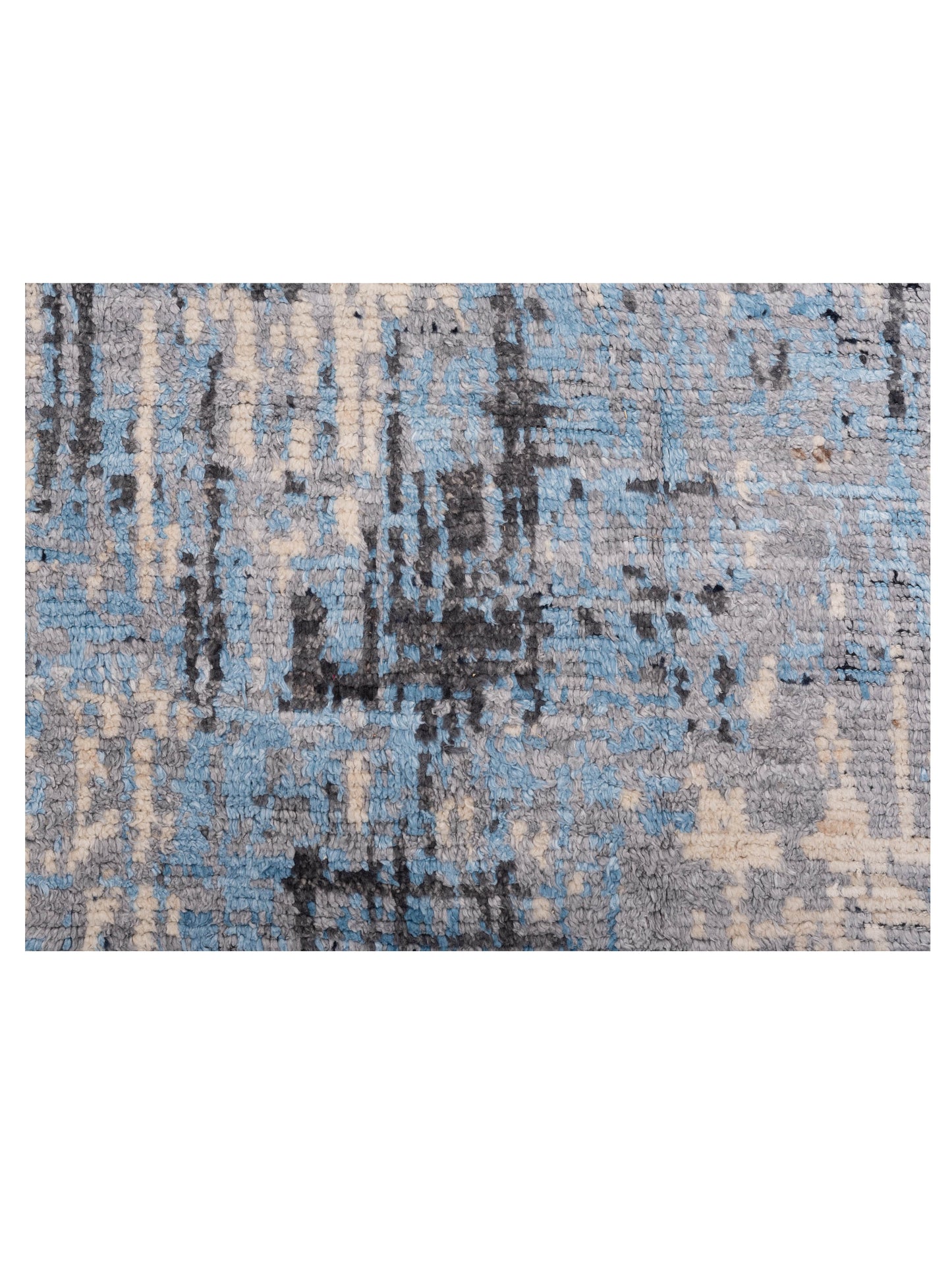Atlas 150450 Gray Blue 8x9.9 Hand Knotted Rug