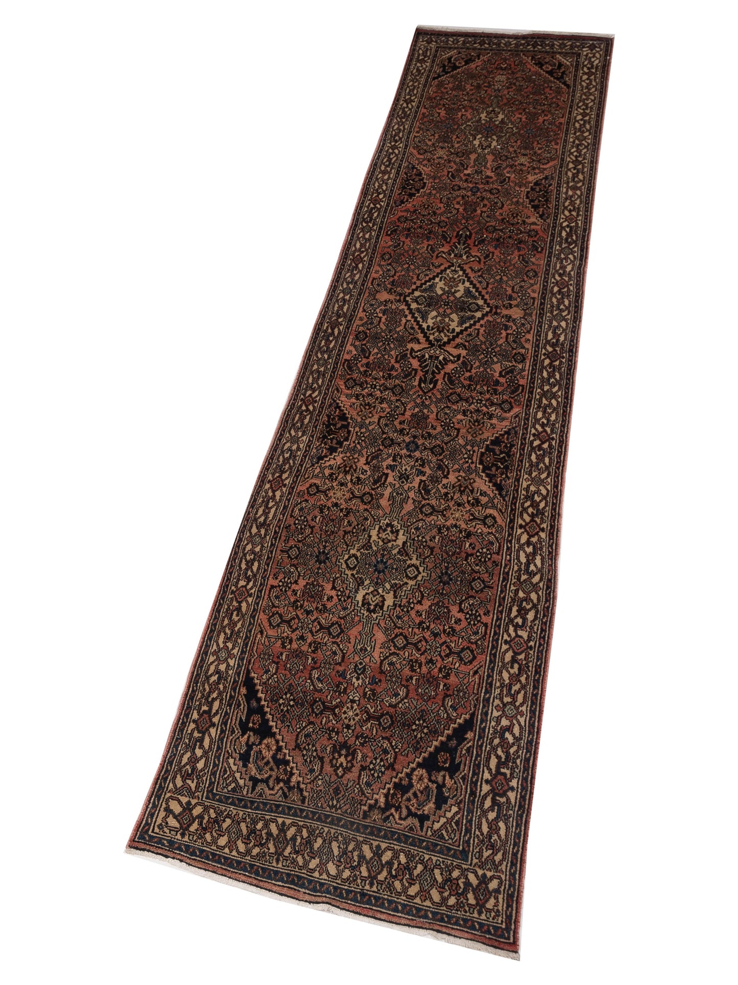 Persian 81354 Pink Ivory 3.8x16.11 Hand Knotted Rug