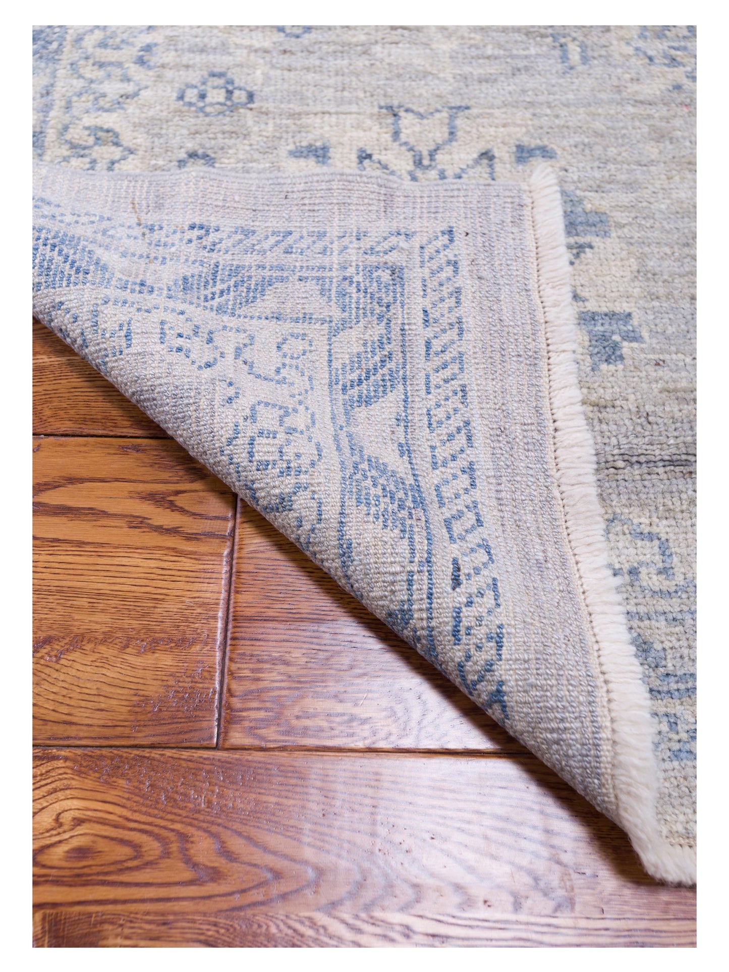 Angora Oushak 130272 Gray Gray 14.5x18 Hand Knotted Rug