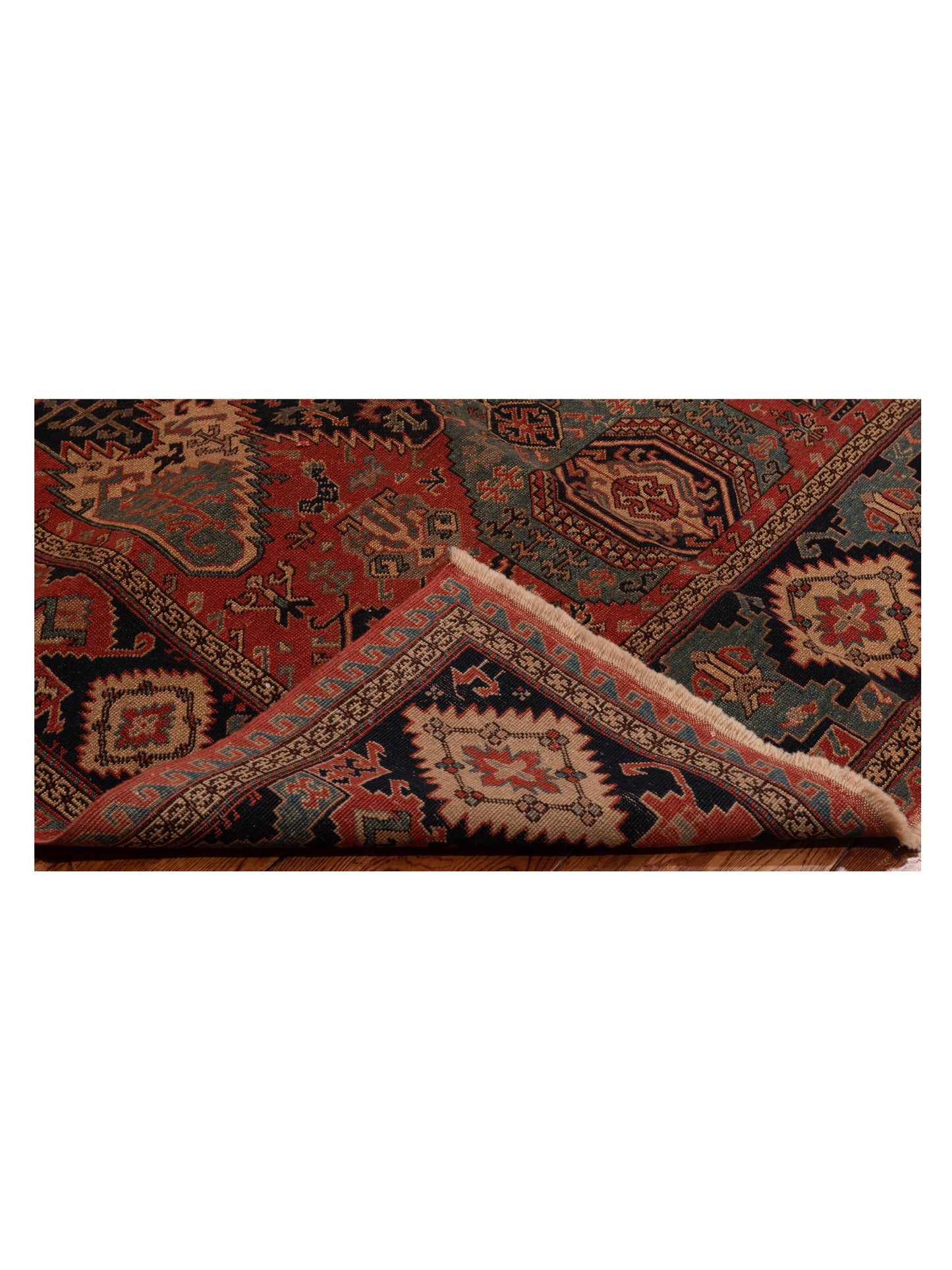 Antique Loom 147398 Rust Navy 5.9x10.1 Hand Knotted Rug