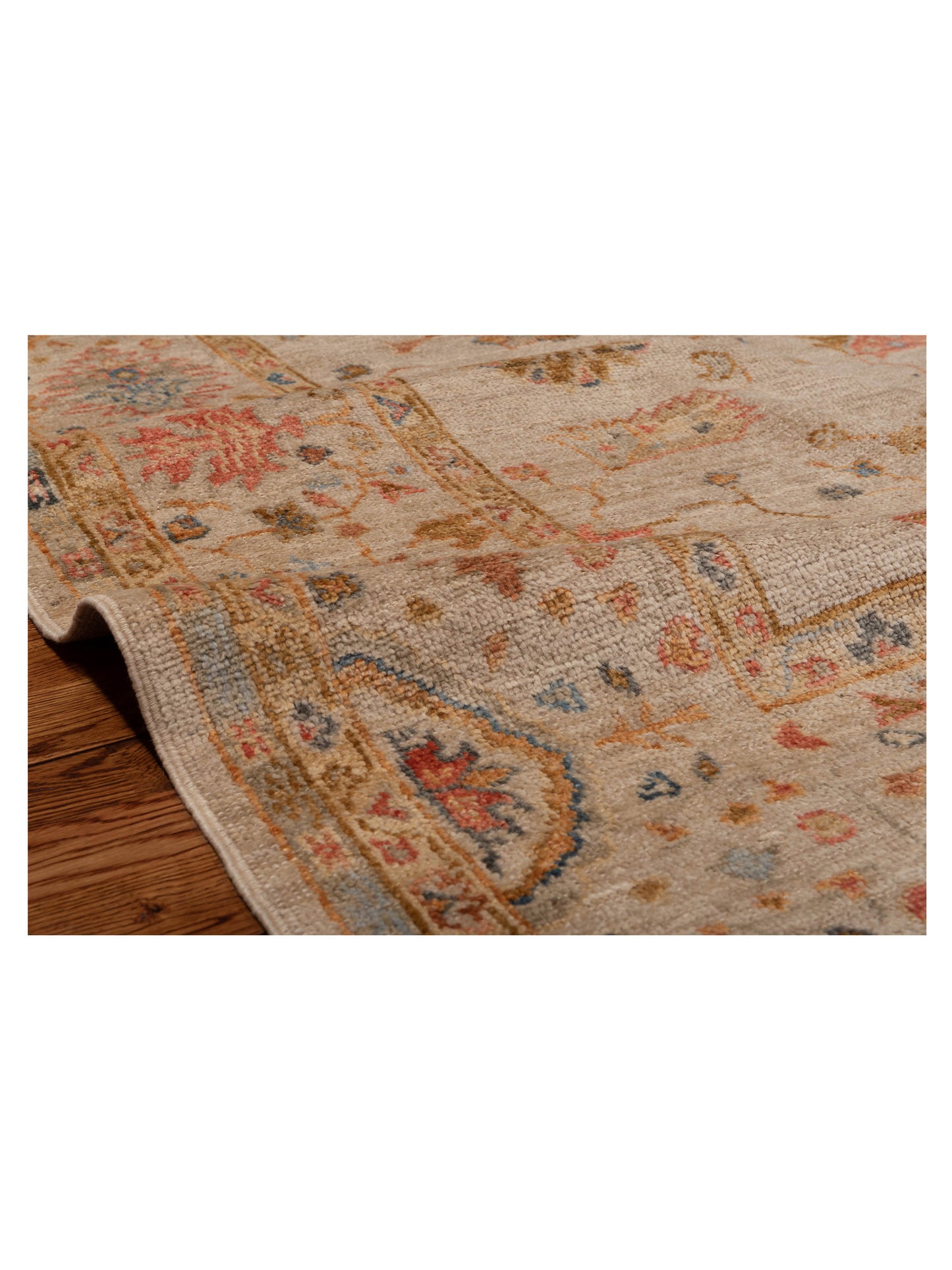 Angora Oushak 149381 Ivory Ivory 8x9.7 Hand Knotted Rug