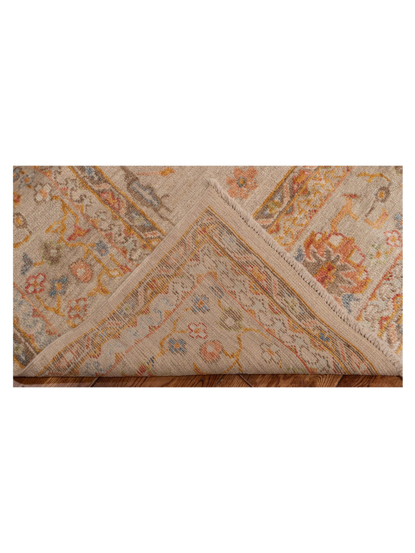 Angora Oushak 150314 Beige Silver 9.1x11.7 Hand Knotted Rug