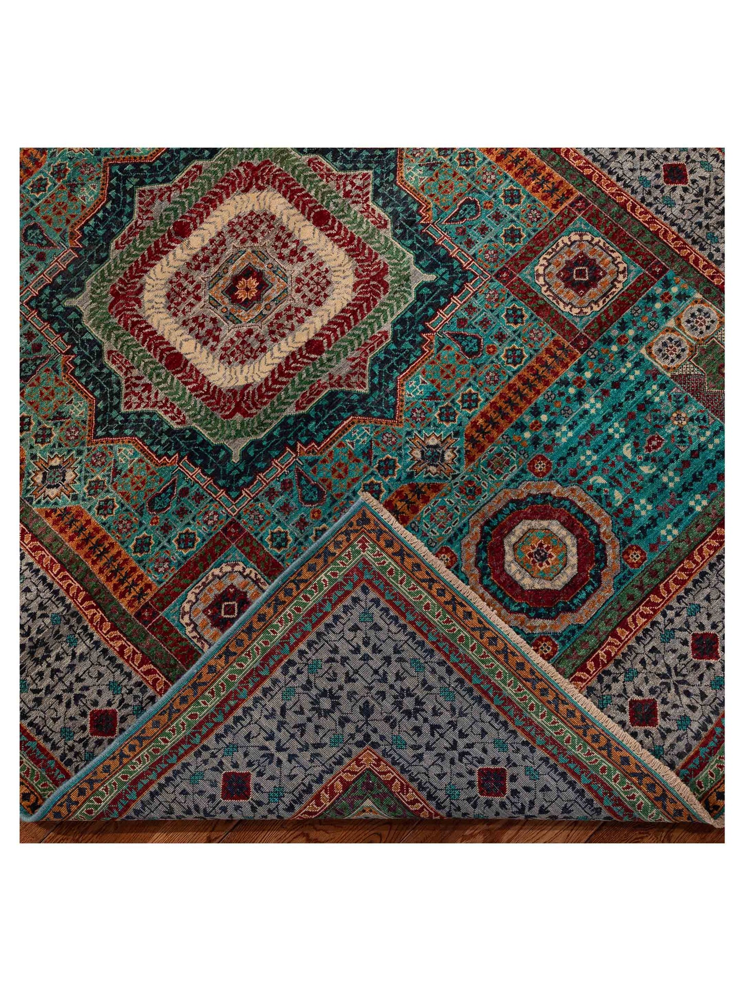Artisan Mamluk 155294 Blue Gray 5.9x7.8 Hand Knotted Rug