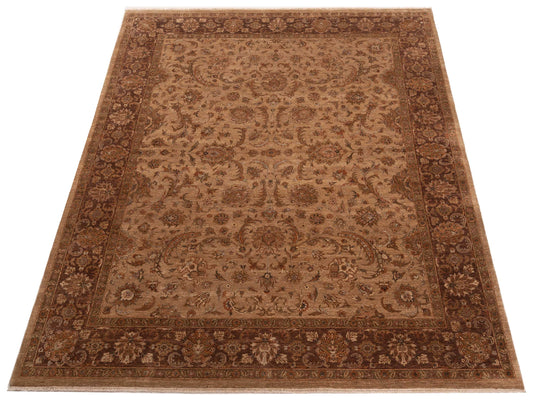 Crown 95320 Camel Brown 8.10x12.3 Hand Knotted Rug