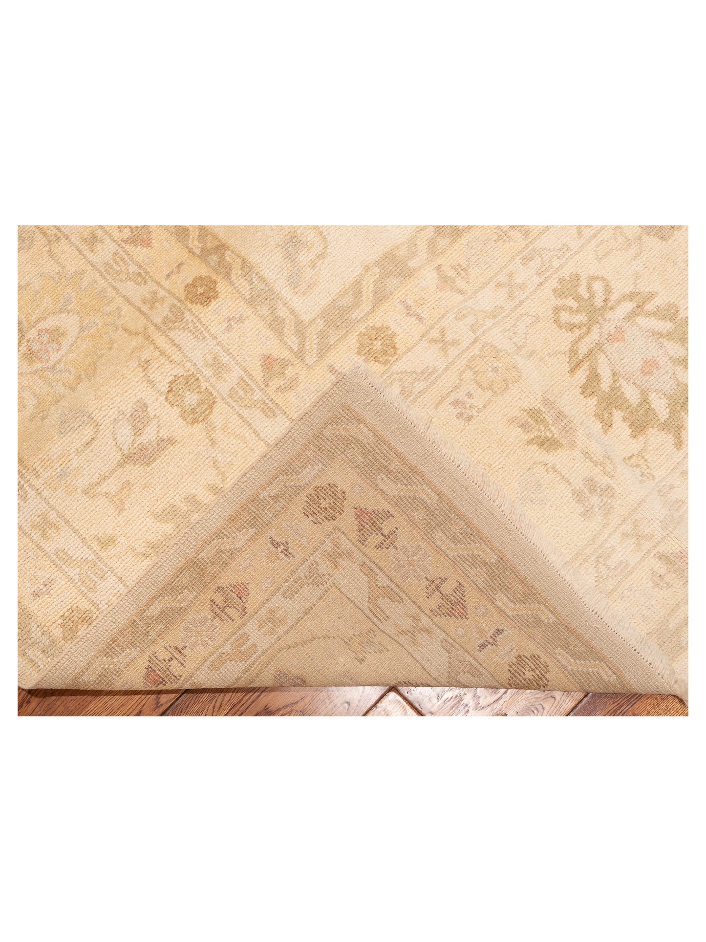 Angora Oushak 90619 Silver Gold 12.6x18.1 Hand Knotted Rug