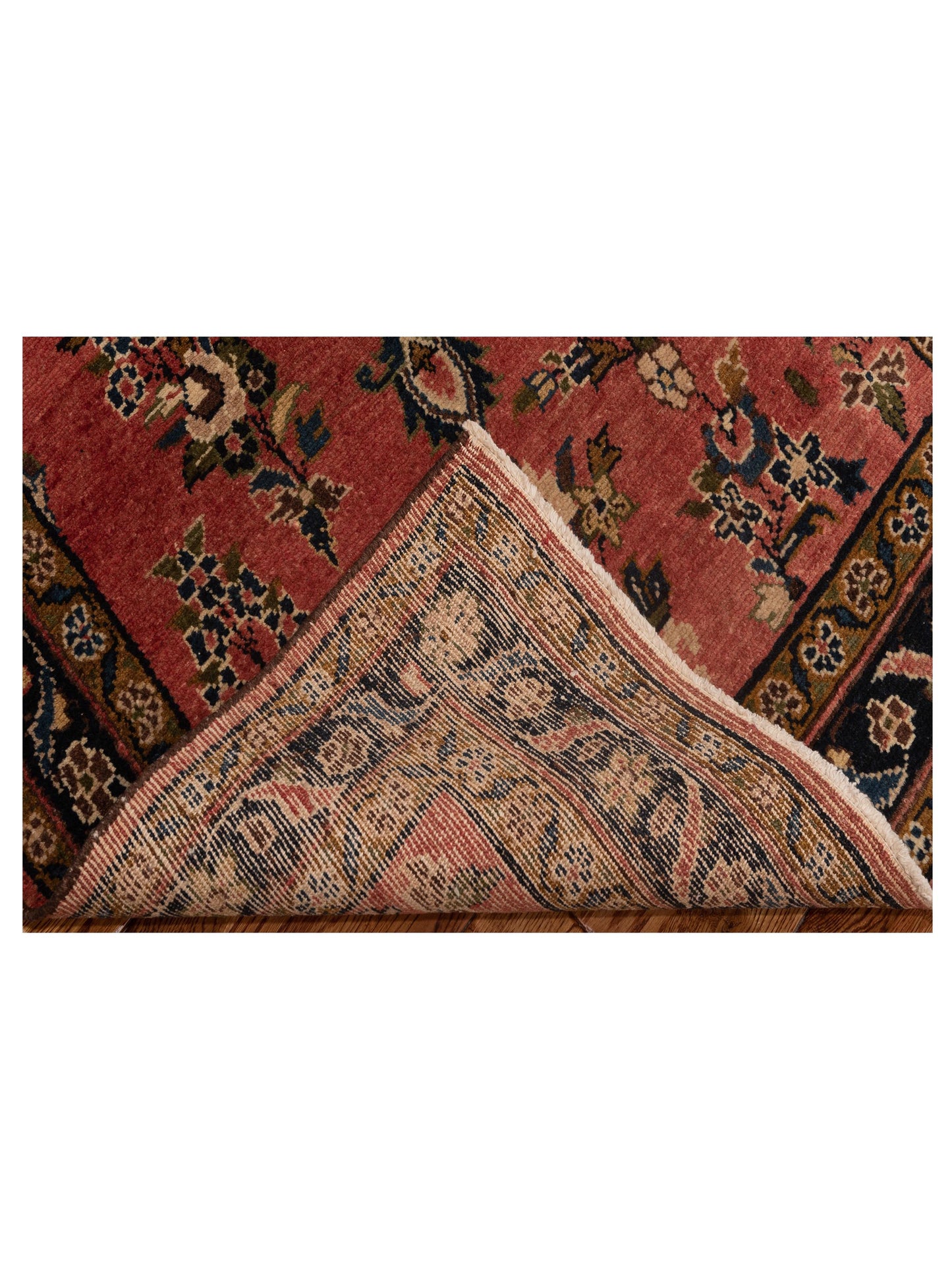 Persian 85748 Rust Brown 3.6x13.2 Hand Knotted Rug