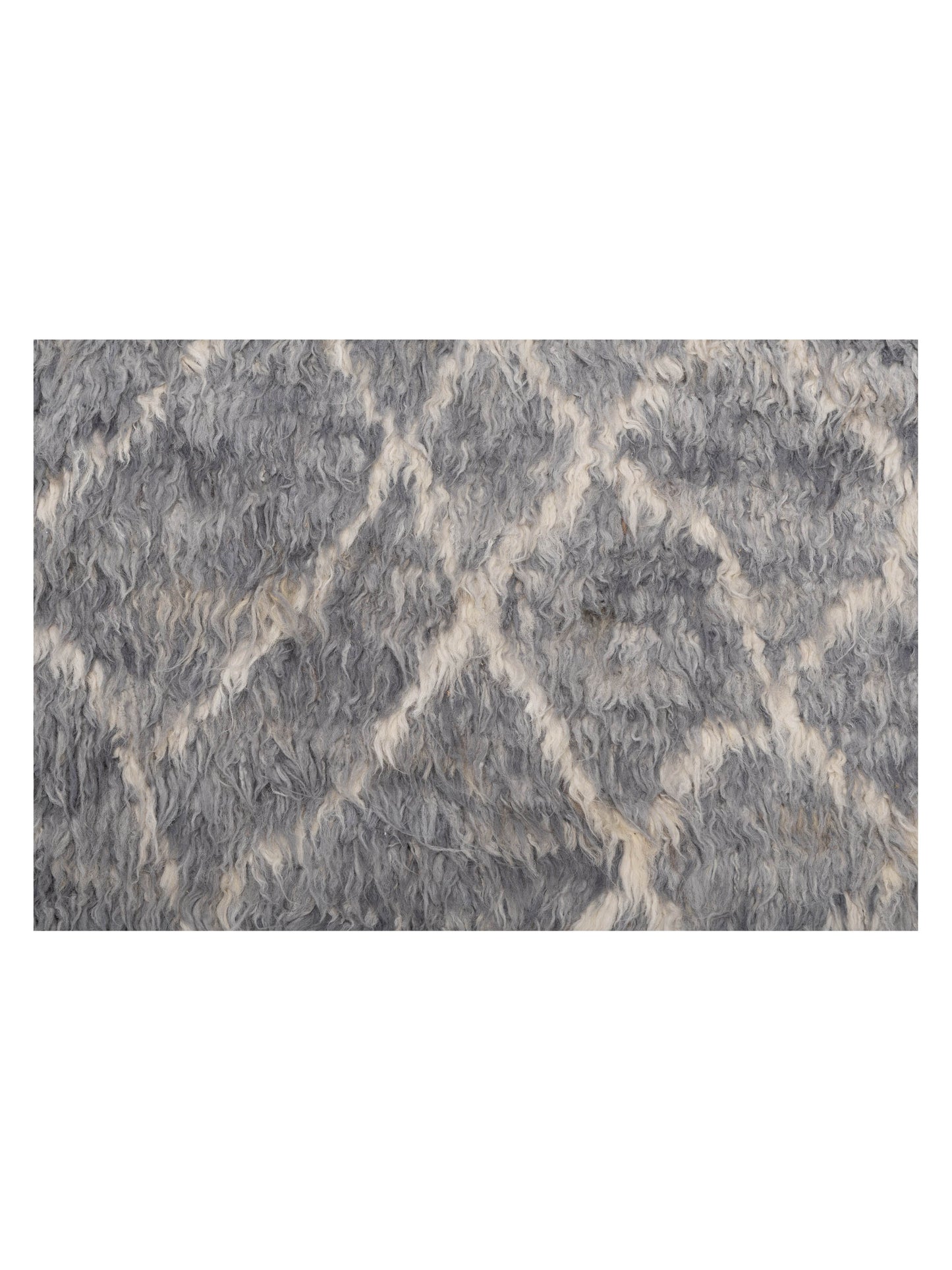 Berber Aspendos Gray Ivory 7.11x11 Hand Knotted Rug