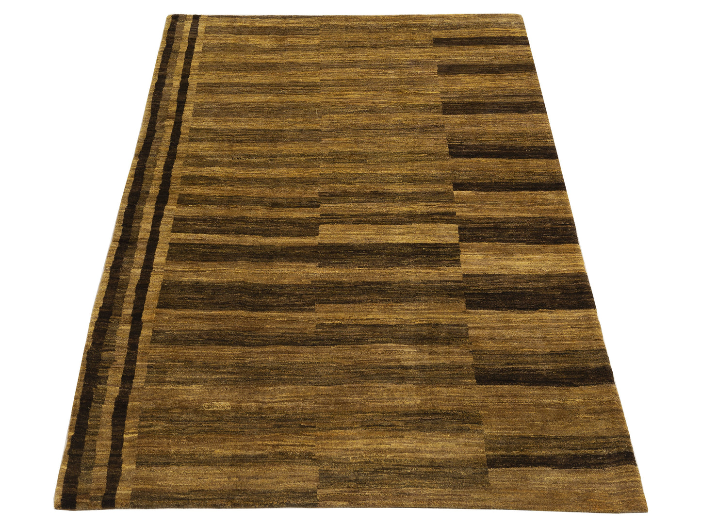 Tibetino 154020 Gold Brown 5x8.6 Hand Knotted Rug