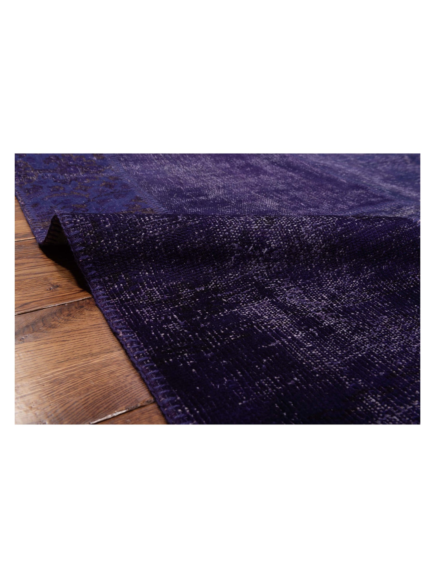 Turkish Vestige Patchwork 142801 Purple 8.3x11.5 Hand Knotted Rug