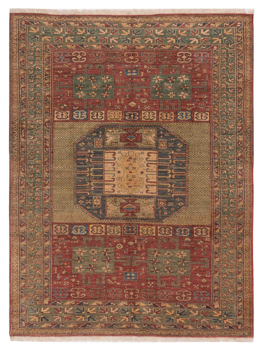 Pasha Turkish Shirwan  Rust Green Tribal