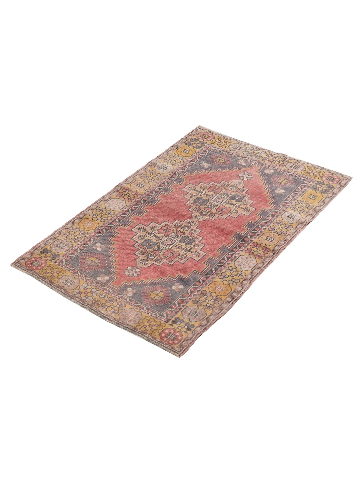 Old Anatolian 154184 Pink Gold 3.10x5.11 Hand Knotted Rug
