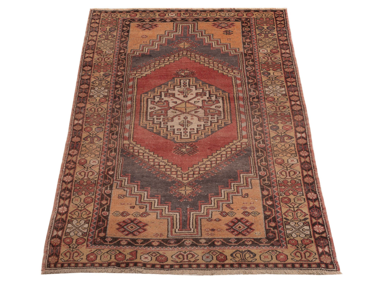 Old Anatolian 154144 Rust Gold 4.1x7.2 Hand Knotted Rug