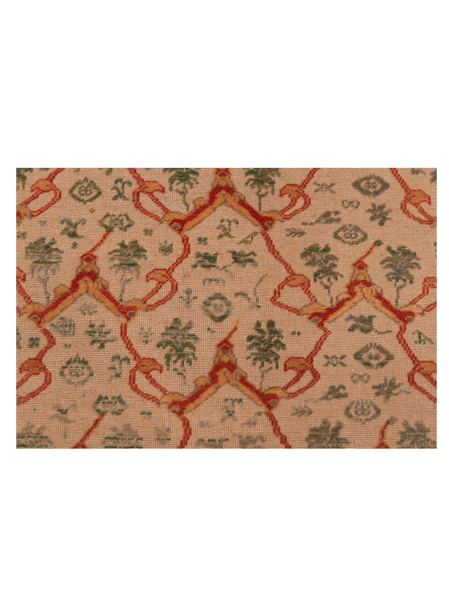 Antique Loom 147436 Silver Cream 6.11x8.7 Hand Knotted Rug