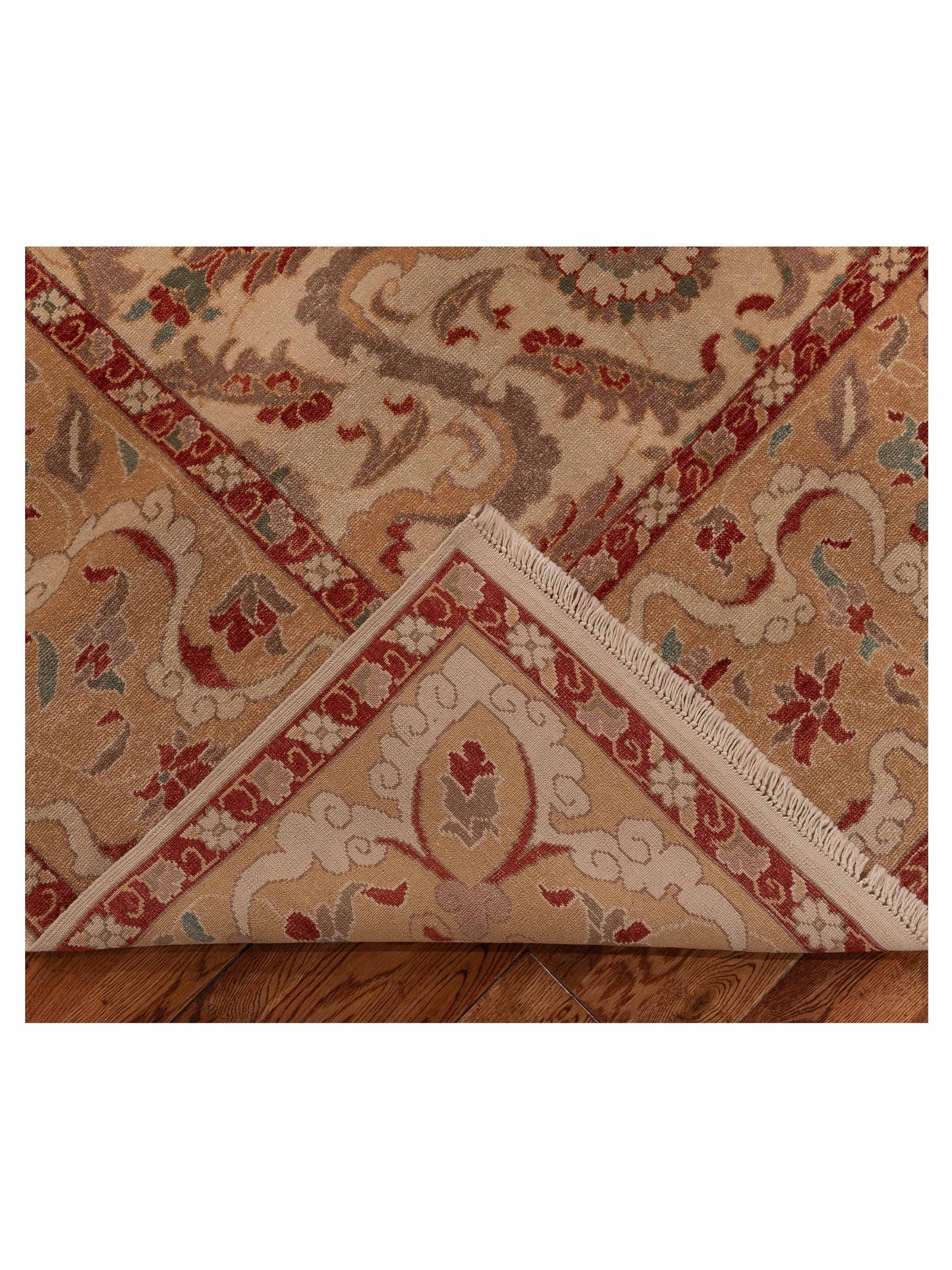 Antique Loom 104466 Ivory Gold 10.5x14.2 Hand Knotted Rug