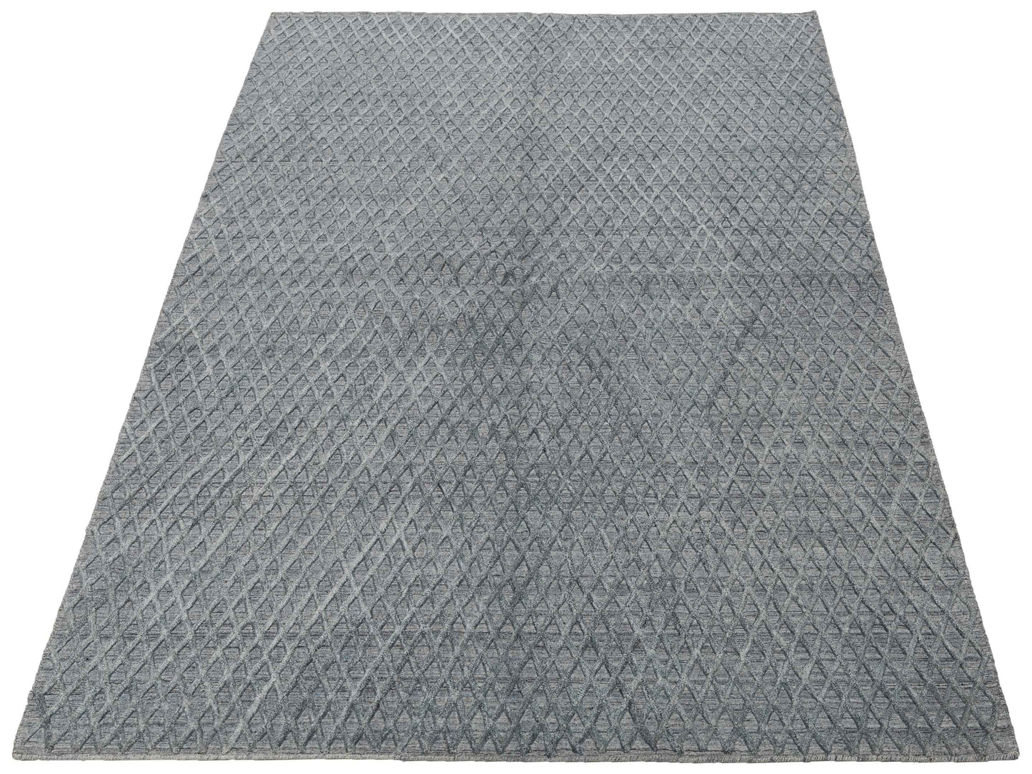 Himalayan 142590 Gray Blue Gray Blue 6.1x8.10 Hand Knotted Rug