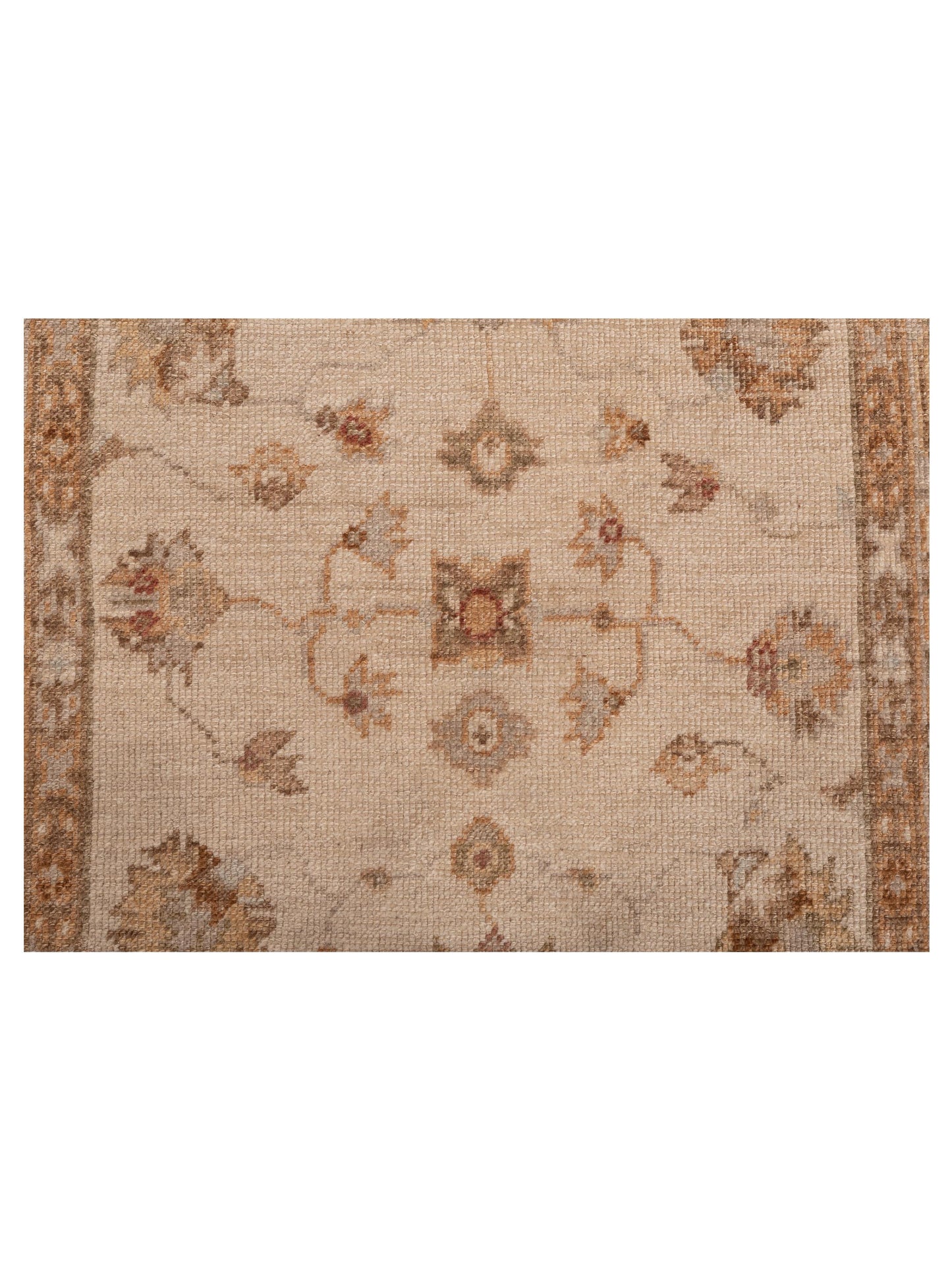 Angora Oushak 112274 Ivory Silver 3.10x14.5 Hand Knotted Rug