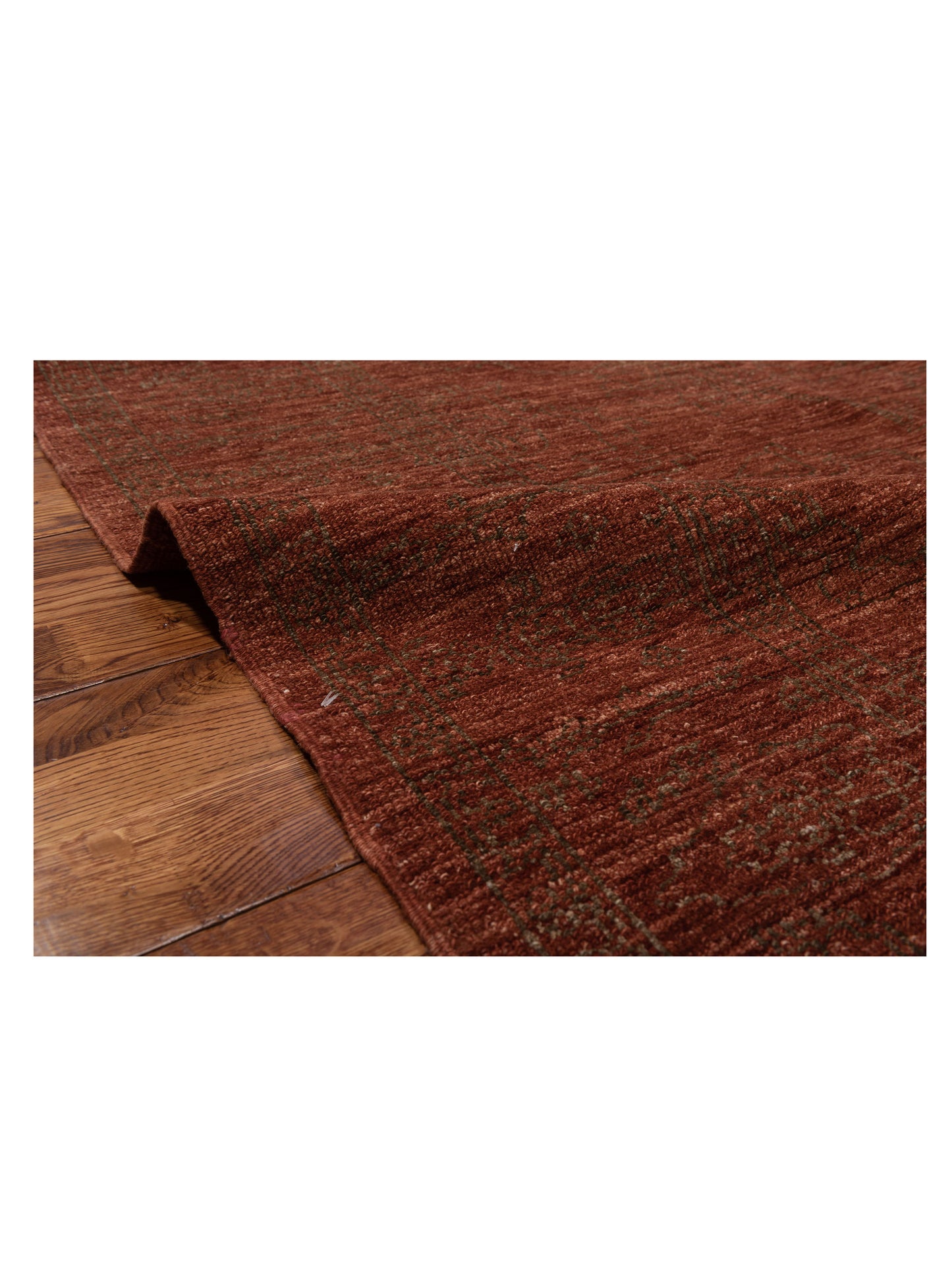 Defne Opal Brick Dark Brown 6.9x9.3 Hand Knotted Rug