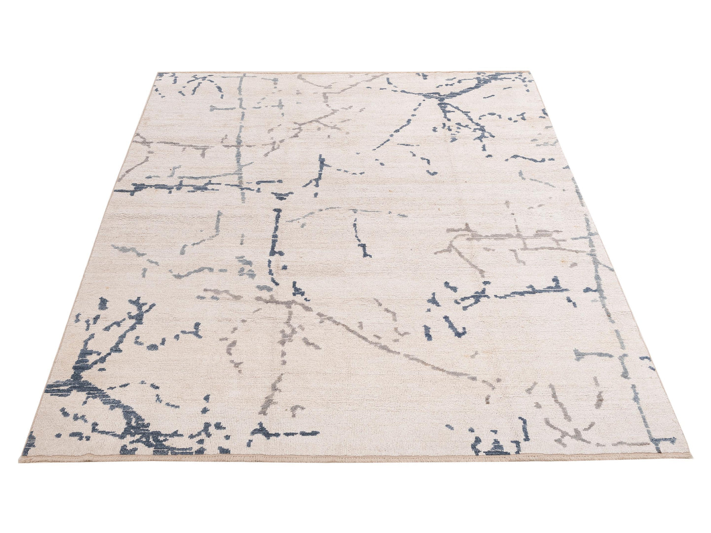 Atlas 154080 Ivory Gray 7.10x10 Hand Knotted Rug
