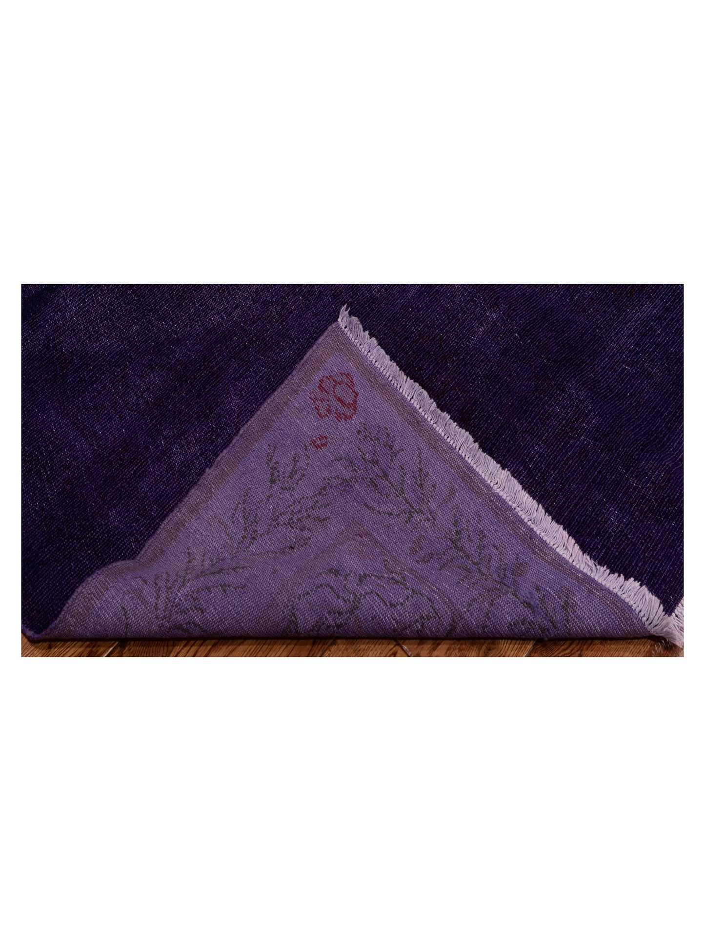 Vintage 107505 Purple 5.1x8 Hand Knotted Rug