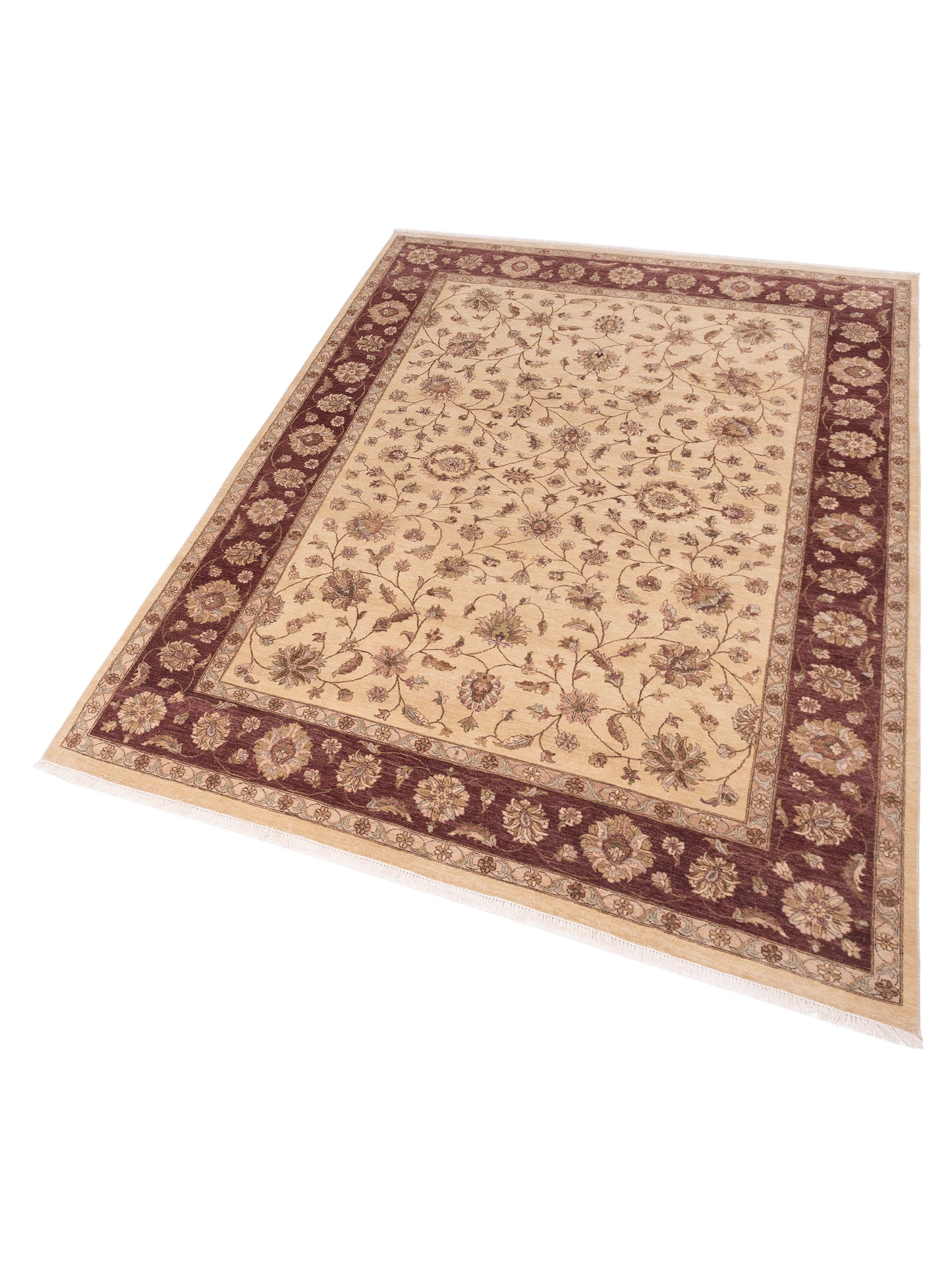 Royal 88093 Ivory Red 9x12.2 Hand Knotted Rug