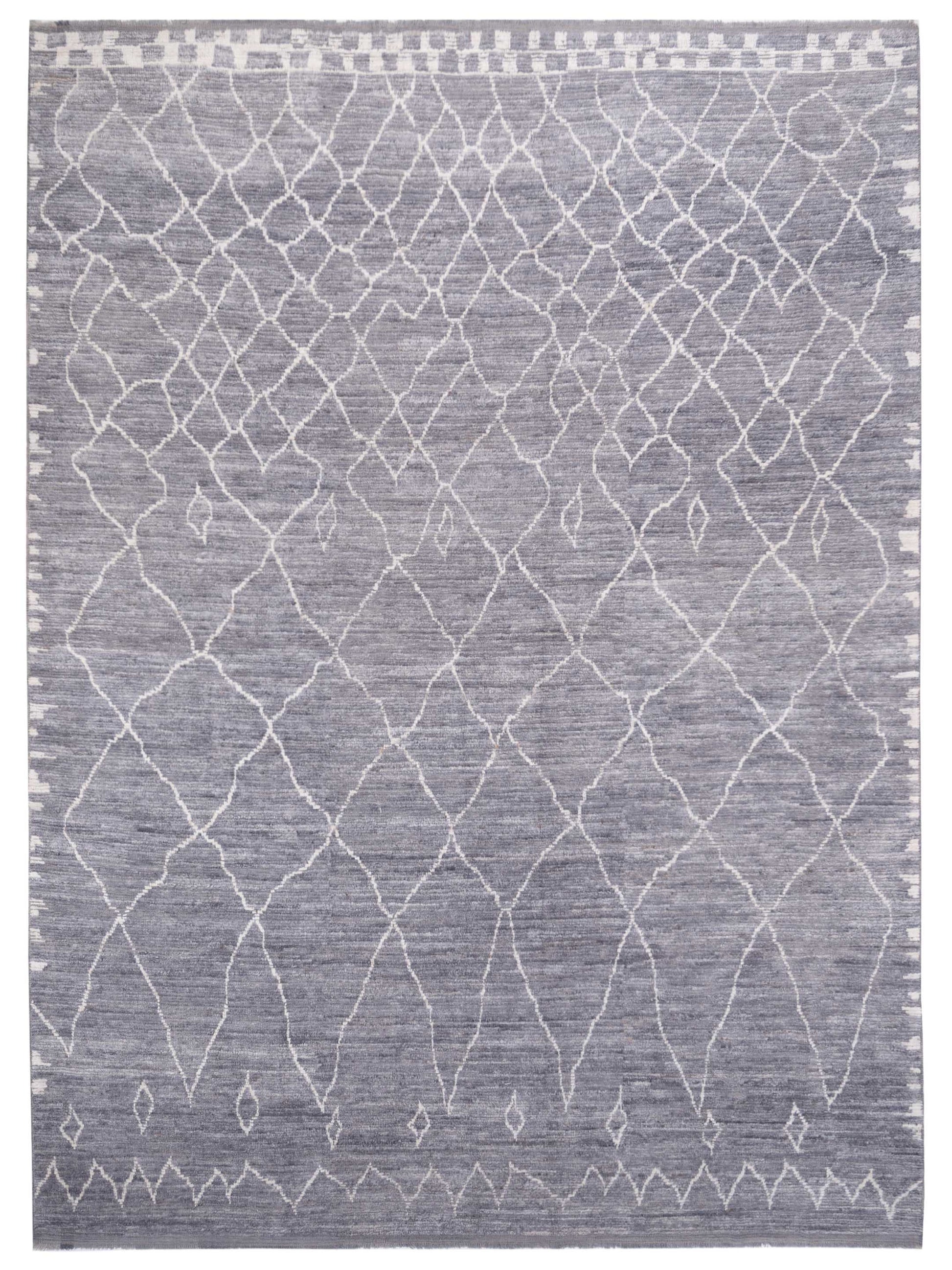 Pasha Berber  Dark Gray Ivory Contemporary