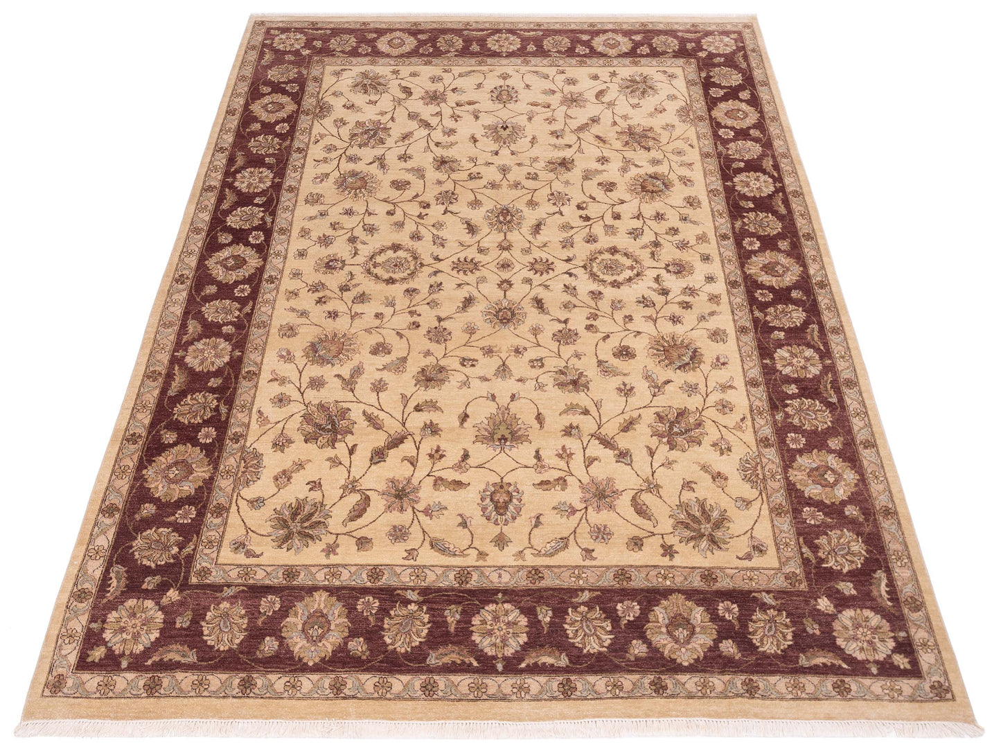 Royal 88093 Ivory Red 9x12.2 Hand Knotted Rug