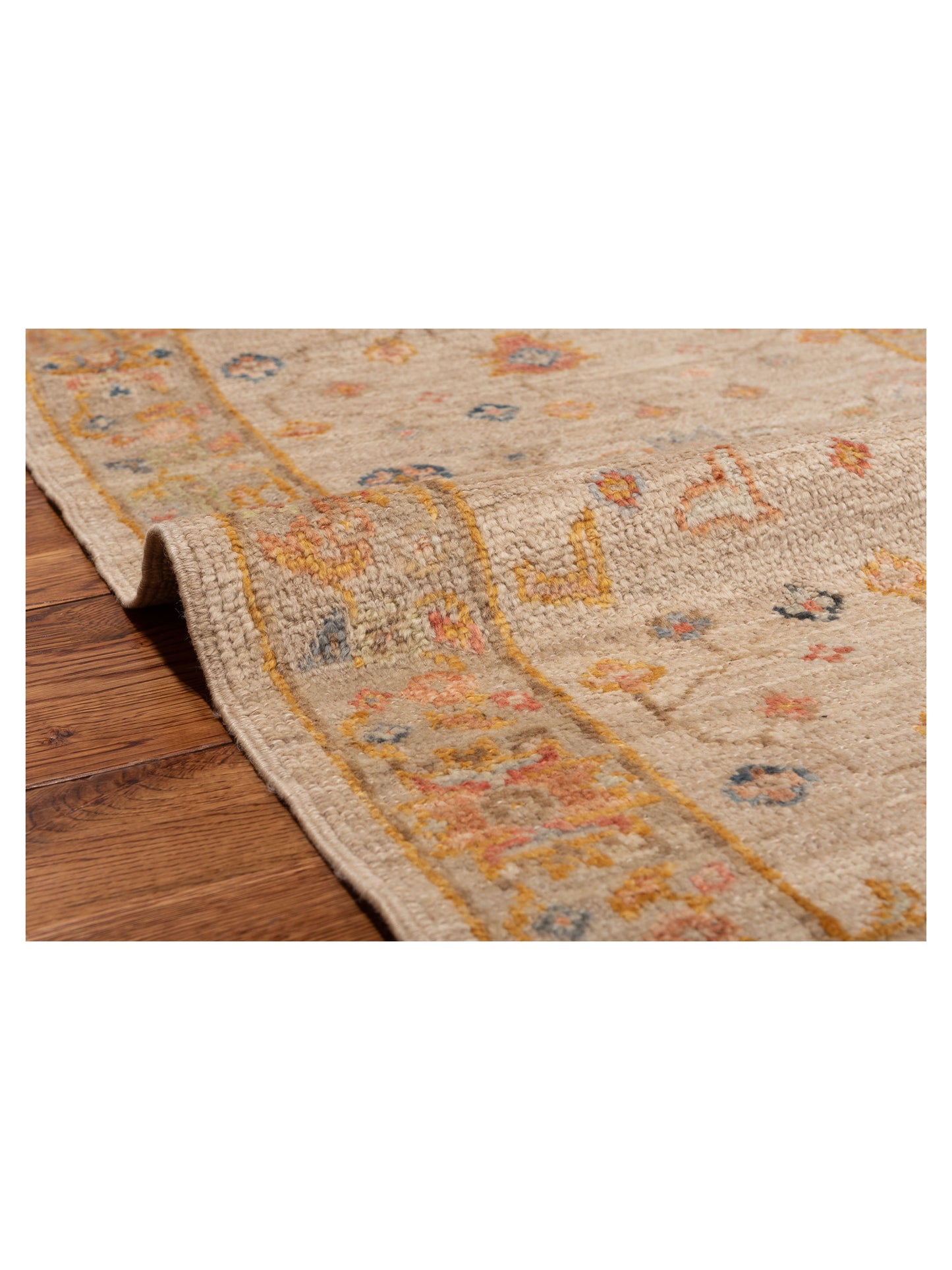 Angora Oushak 150272 Ivory Silver 2.7x11.10 Hand Knotted Rug