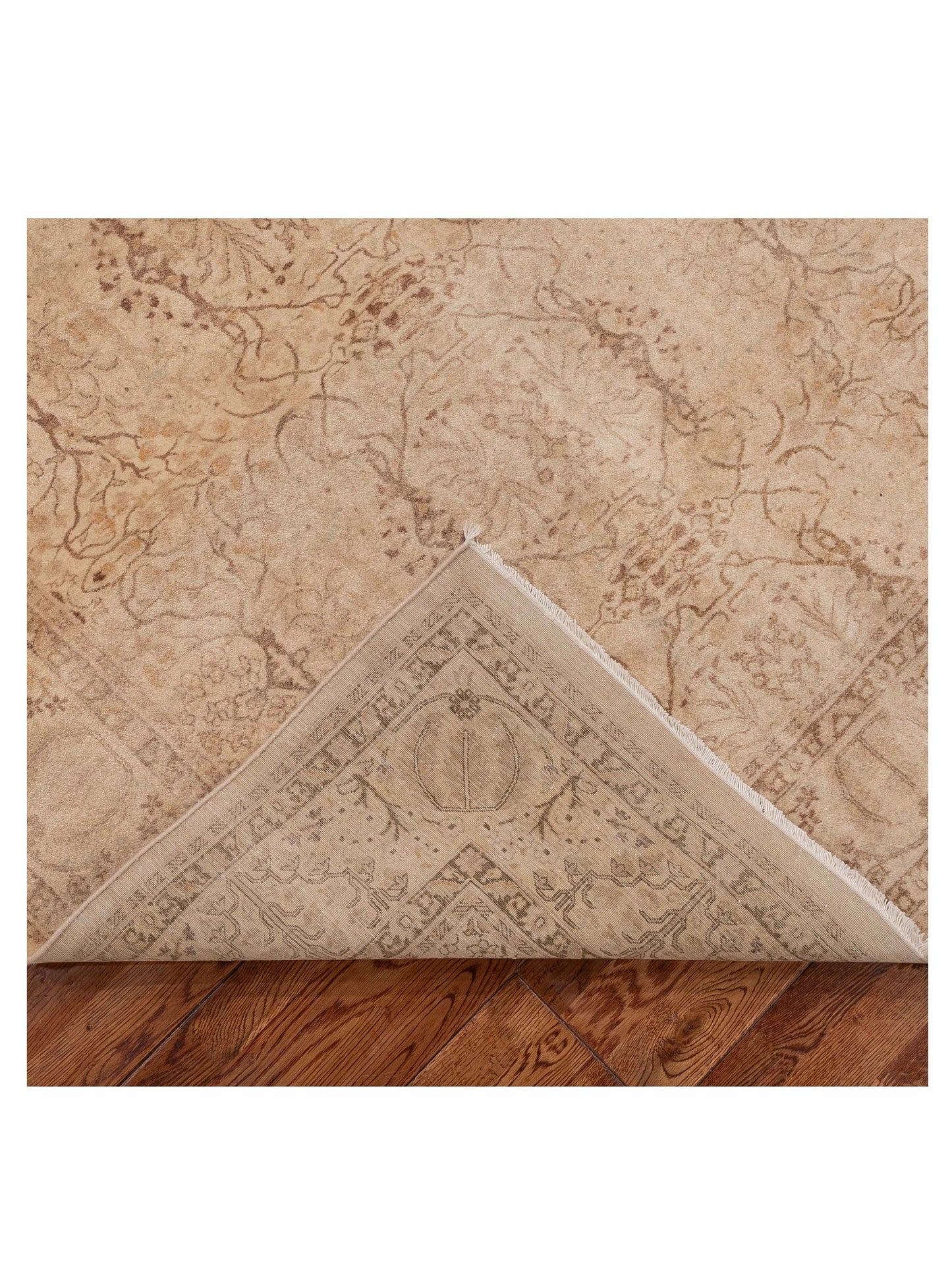 Haji Jalili 111435 Beige Beige 5.1x7.9 Hand Knotted Rug