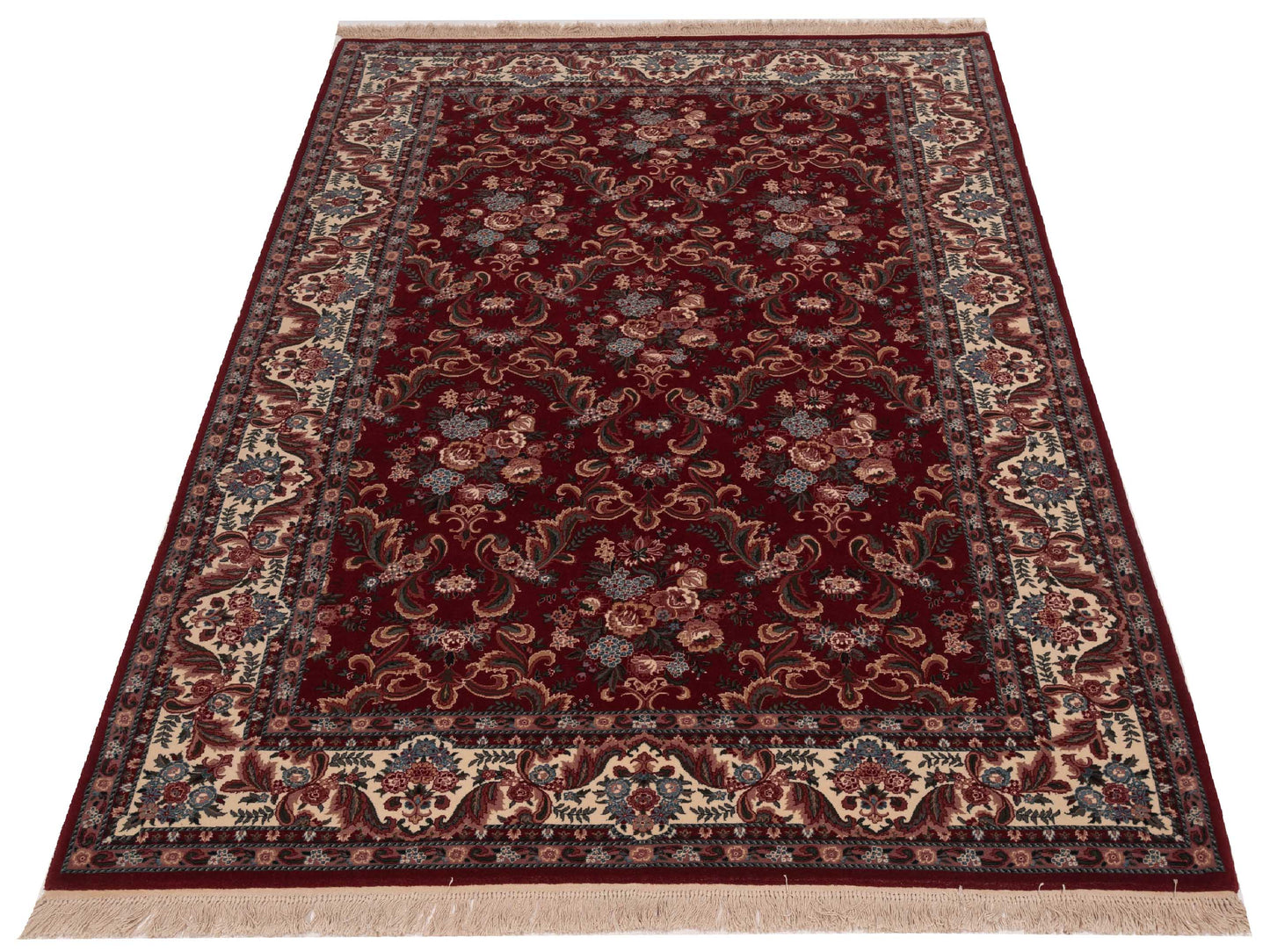 Magnolia 121099 Red Ivory 6.2x9.1 Hand Knotted Rug