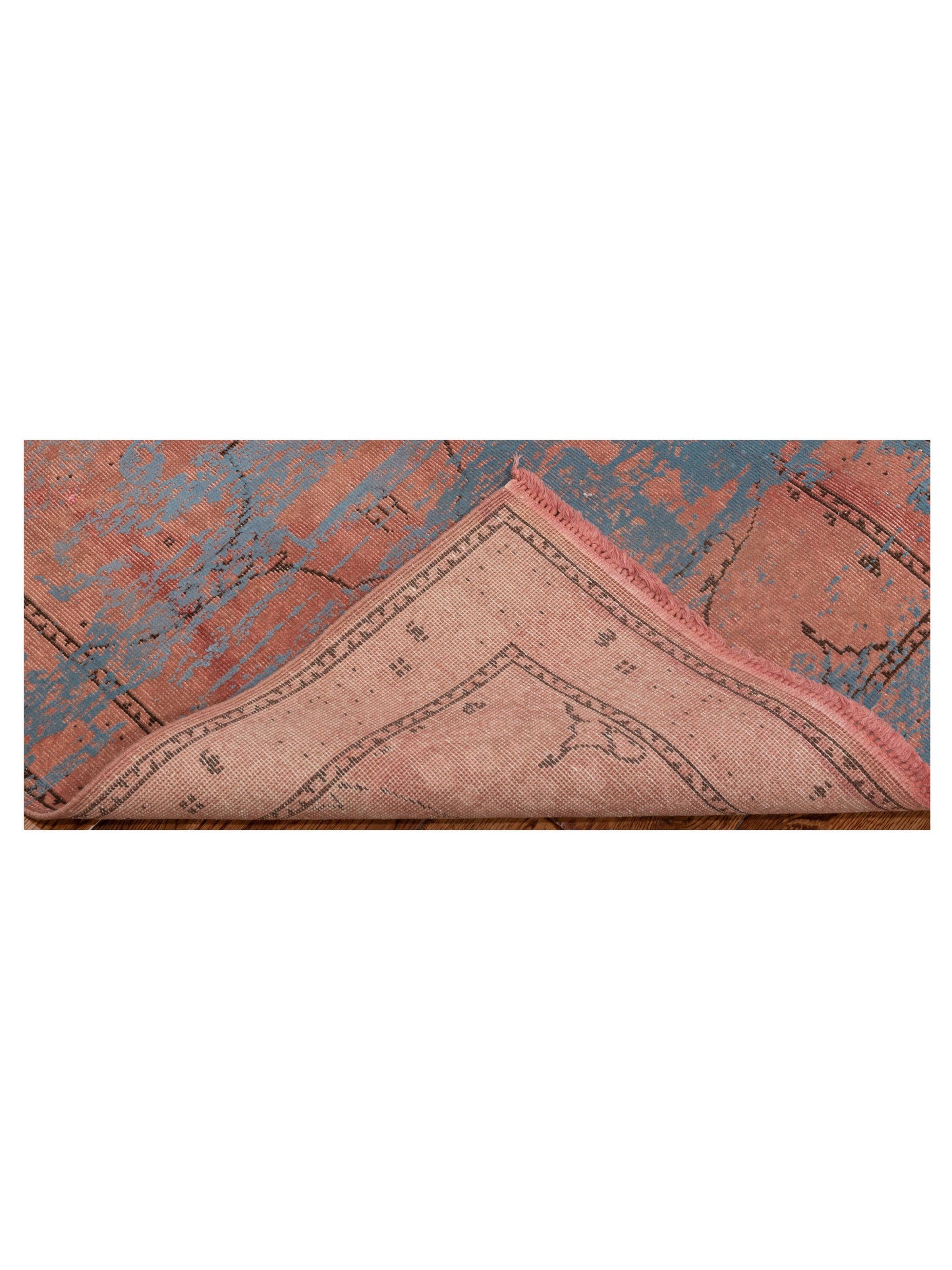 Vintage 107351 Pink 2.10x96 Hand Knotted Rug