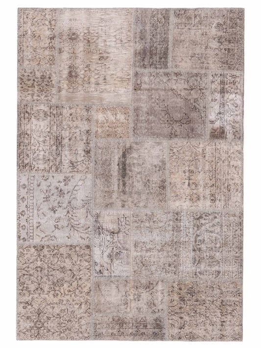 Pasha Turkish Vestige Patchwork  Gray  Contemporary