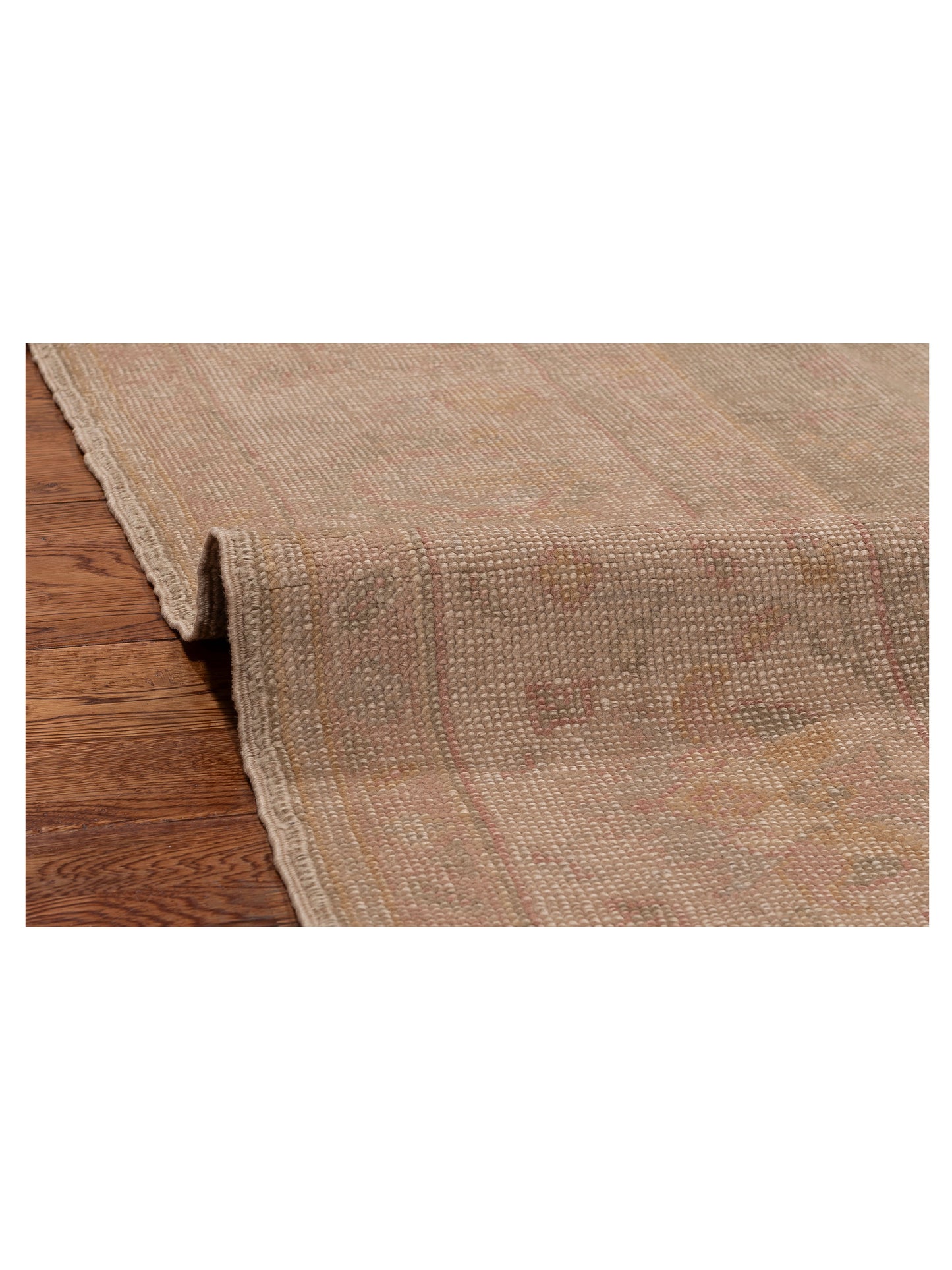 Anadol Oushak 73442 Sage Green Beige 8.11x11.7 Hand Knotted Rug
