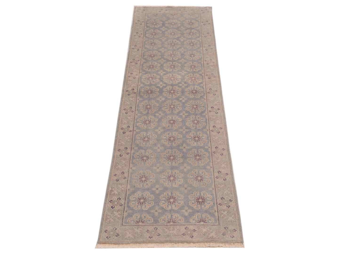 Evren 123496 Blue Gray 2.5x7.11 Hand Knotted Rug