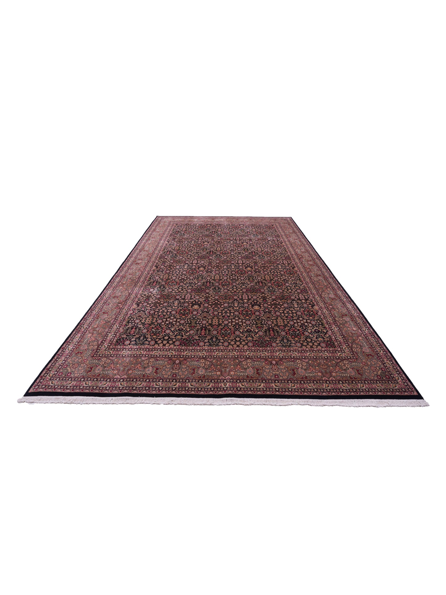 Magnolia 105471 Black Silver 10.1x14.3 Hand Knotted Rug