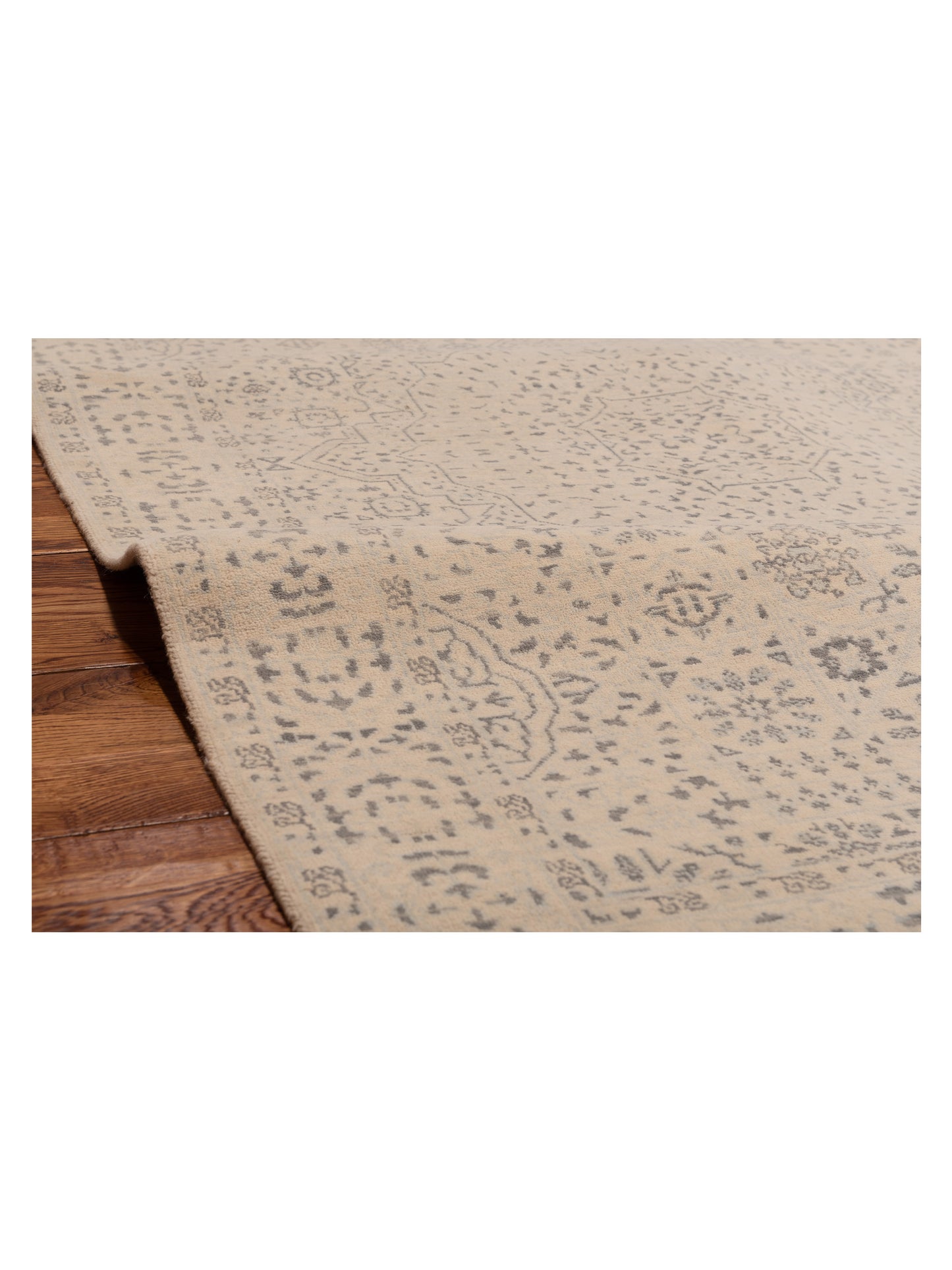 Mamluk 125090 Ivory Ivory 4x5.11 Hand Knotted Rug