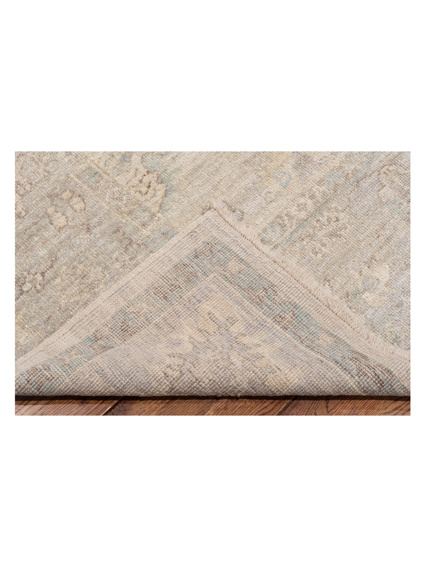 Angora Oushak 147162 Silver Gray 7.11x9.5 Hand Knotted Rug