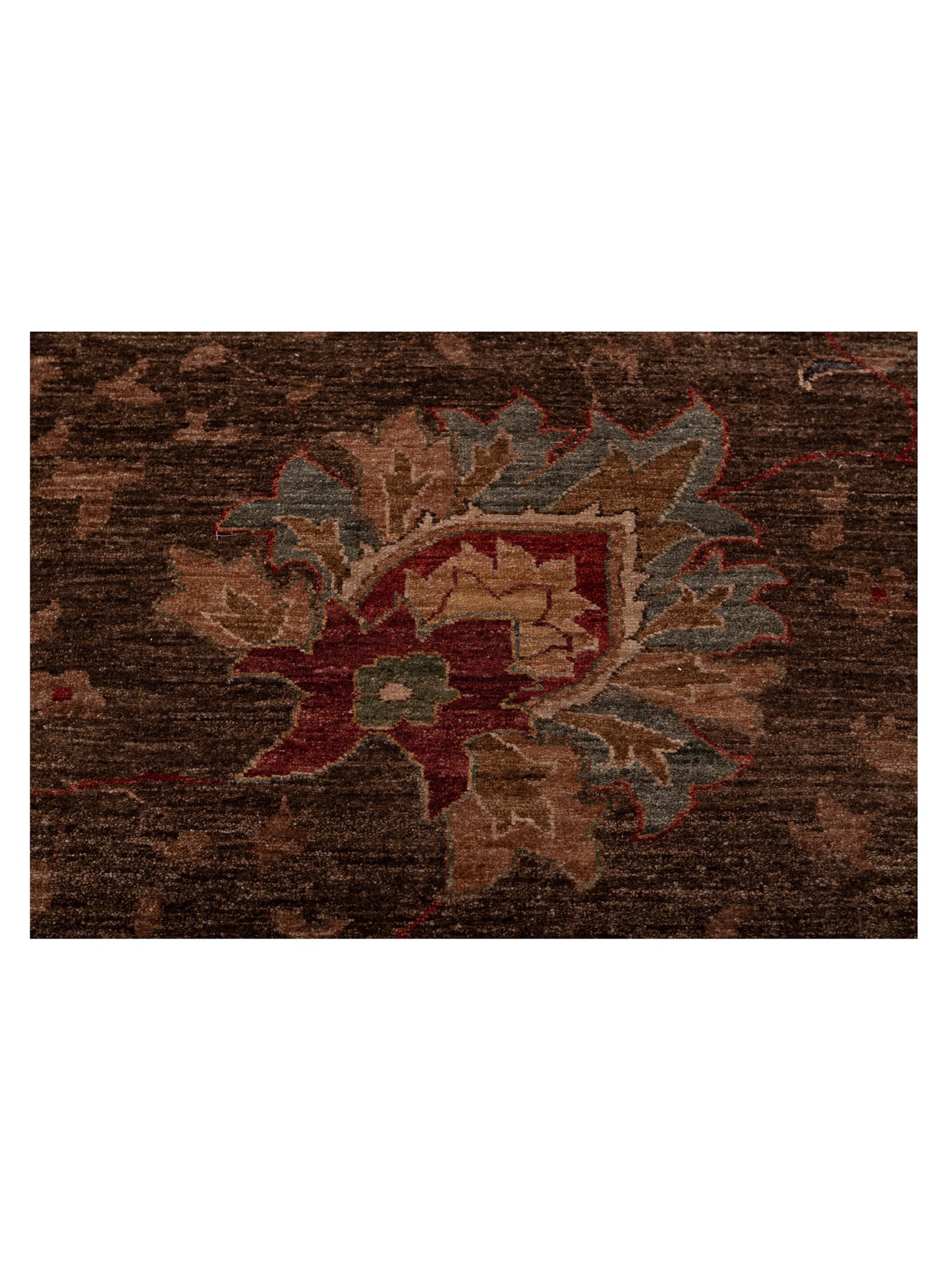Elvan Tamer Dark Brown Gold 12.4x17.6 Hand Knotted Rug
