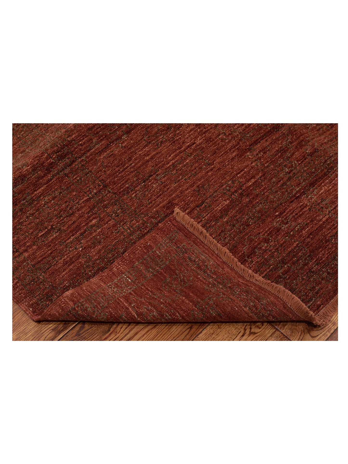 Defne Opal Brick Dark Brown 6.9x9.3 Hand Knotted Rug
